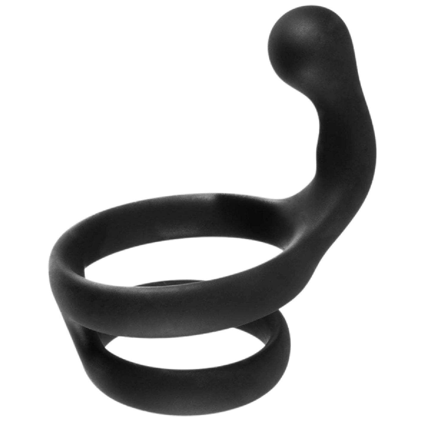 Cock Ring with Ball Strap and Clit Stimulator (Black)