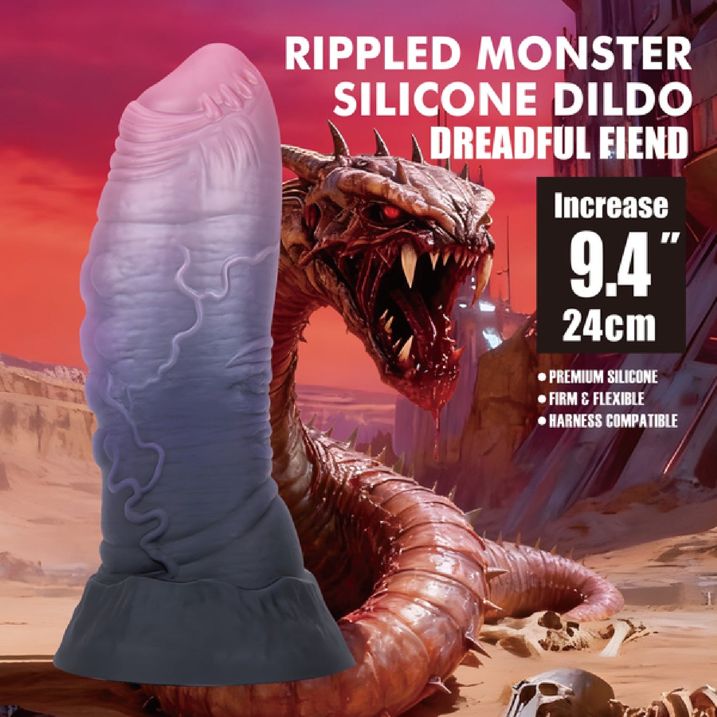 Dreadful Fiend 9.4" (Pink/Purple)
