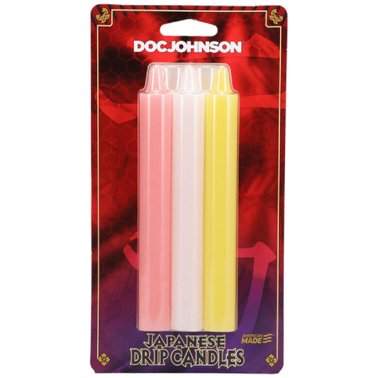 Japanese Drip Candles - 3 Pack (Red, Purple, Black)