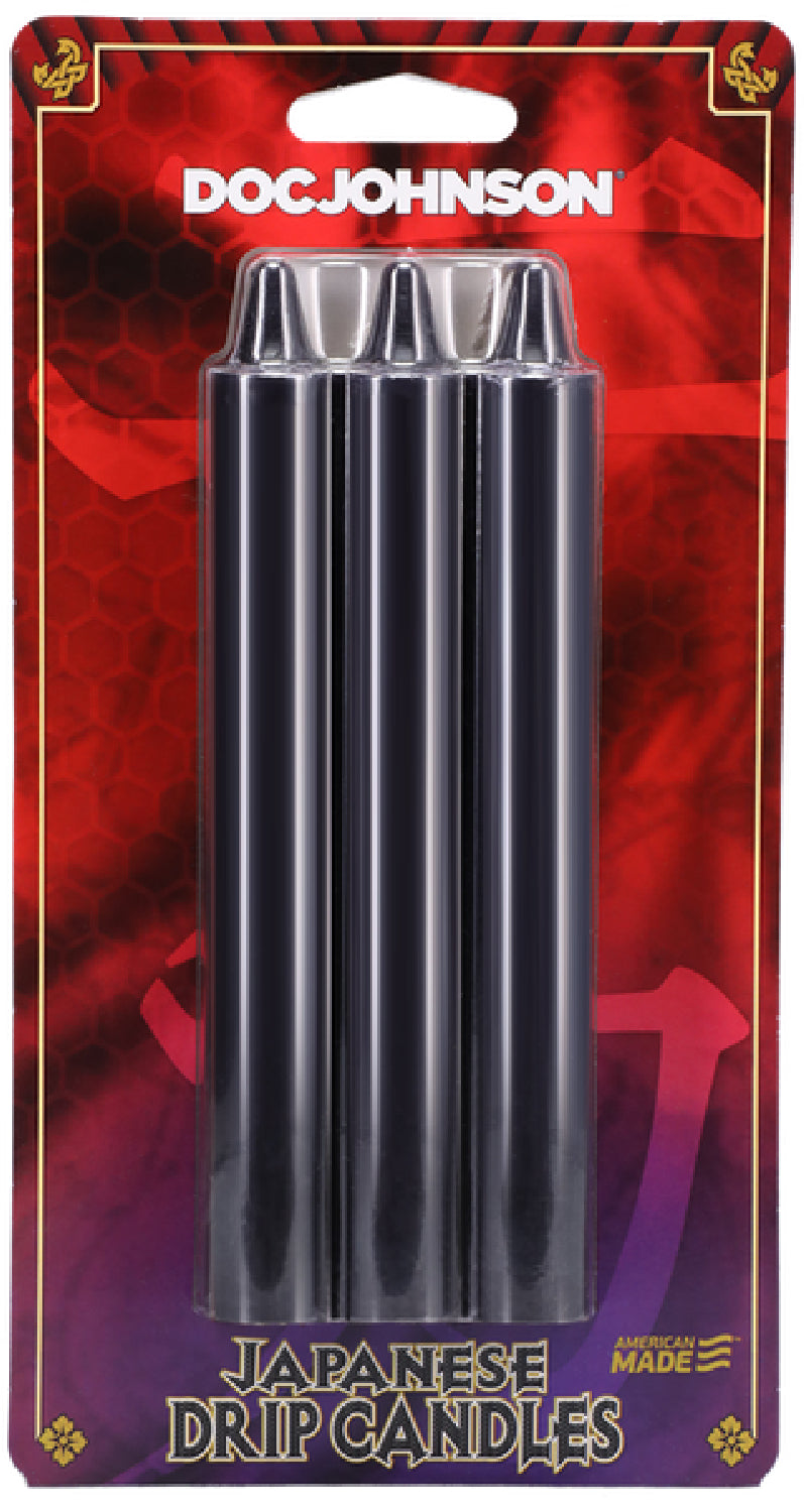 Japanese Drip Candles - 3 Pack (Red, Purple, Black)