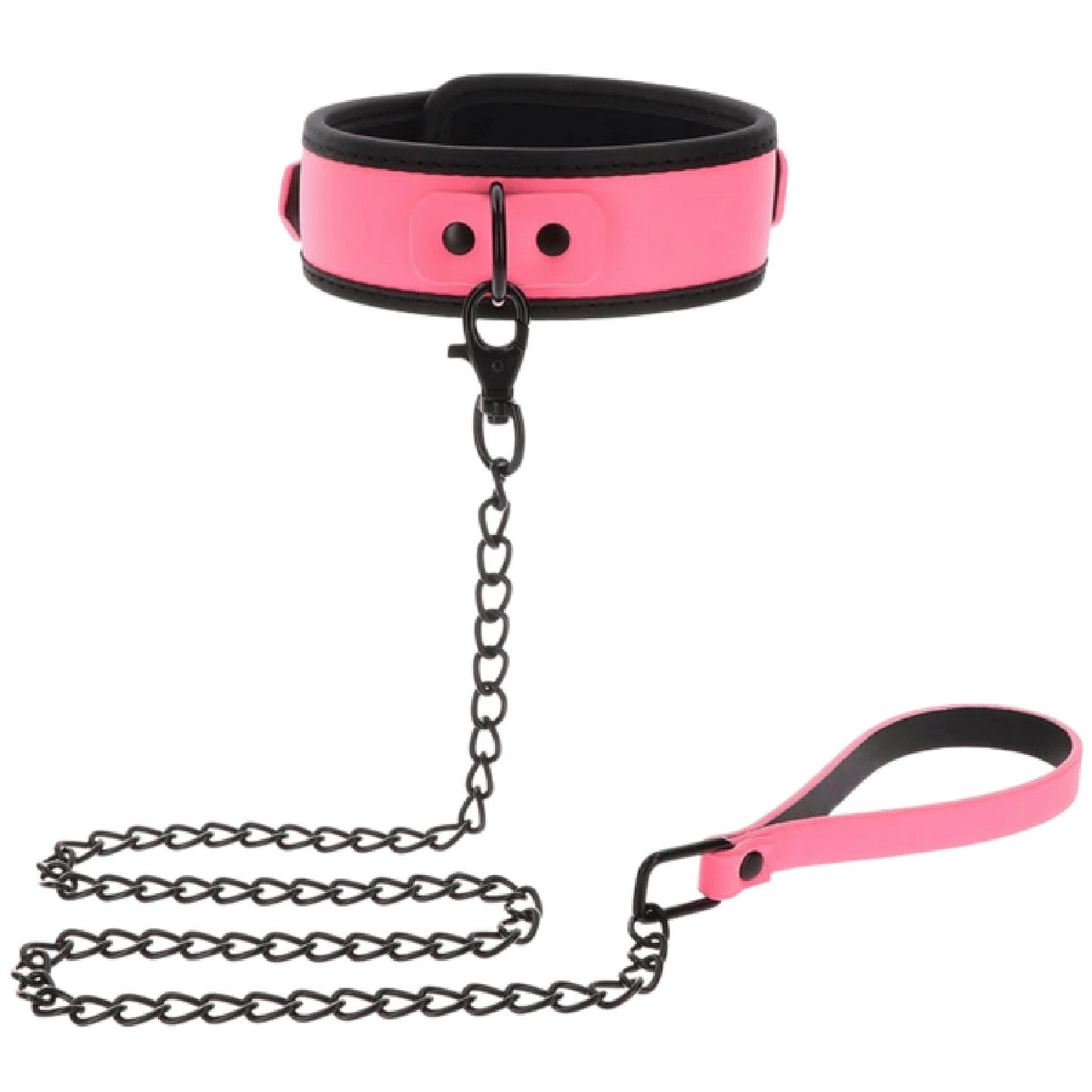 Glow Collar and Chain Leash (Pink)