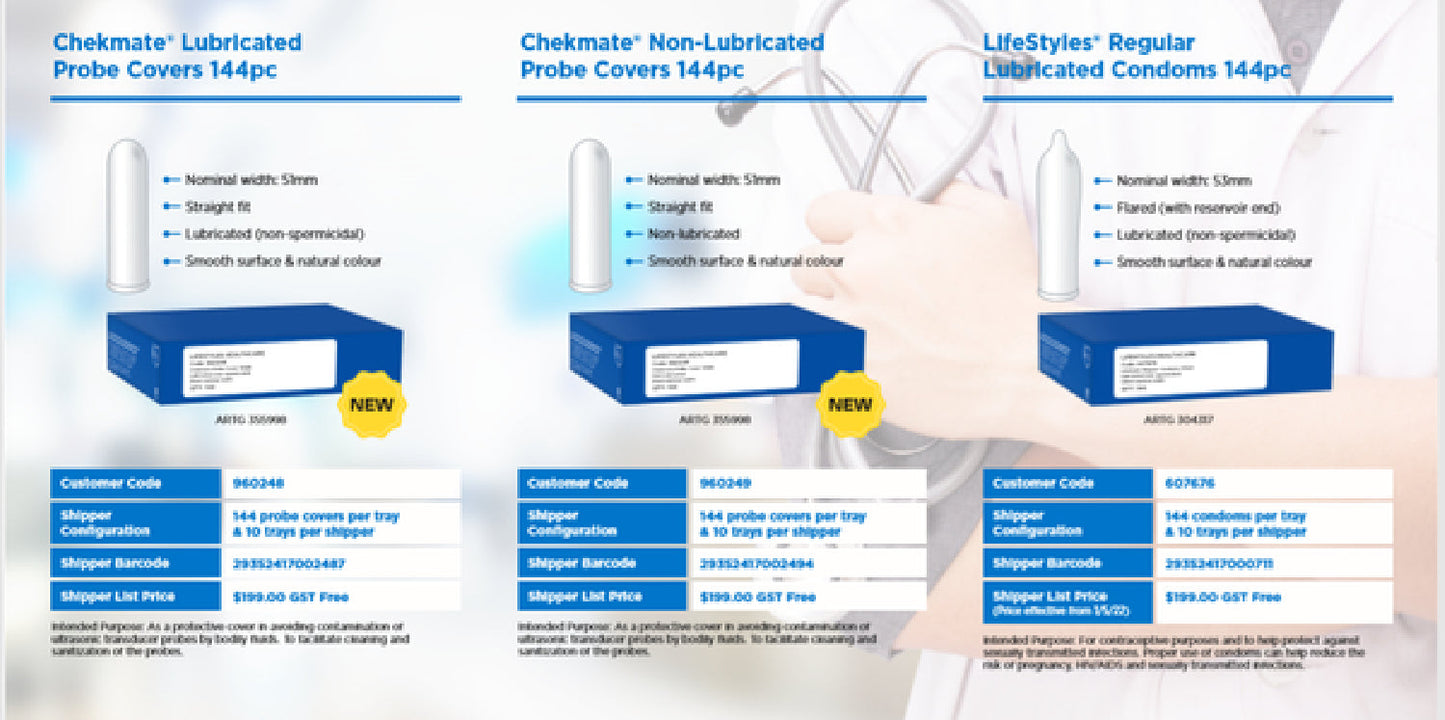 Chekmate Lubricated Probe Cover 144's