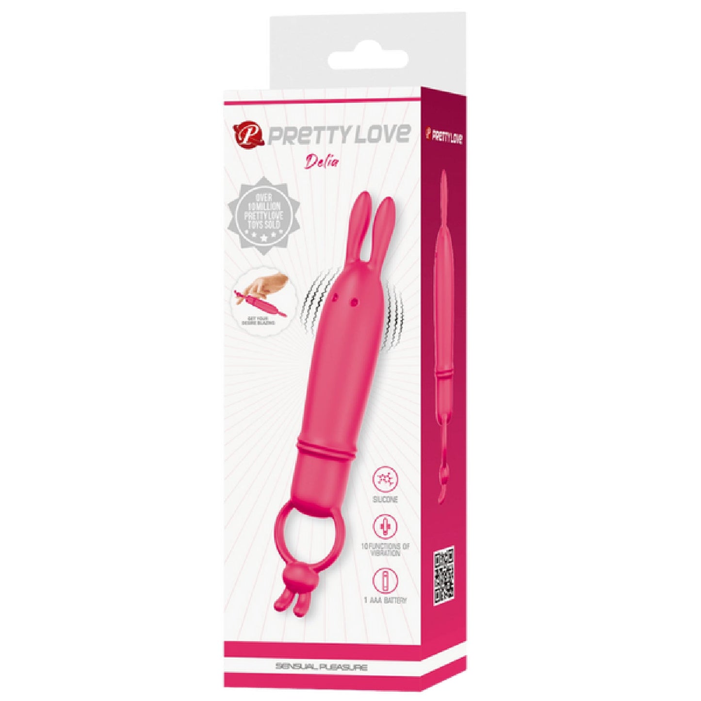 Bunny Finger Vibrator - Delia (Pink)