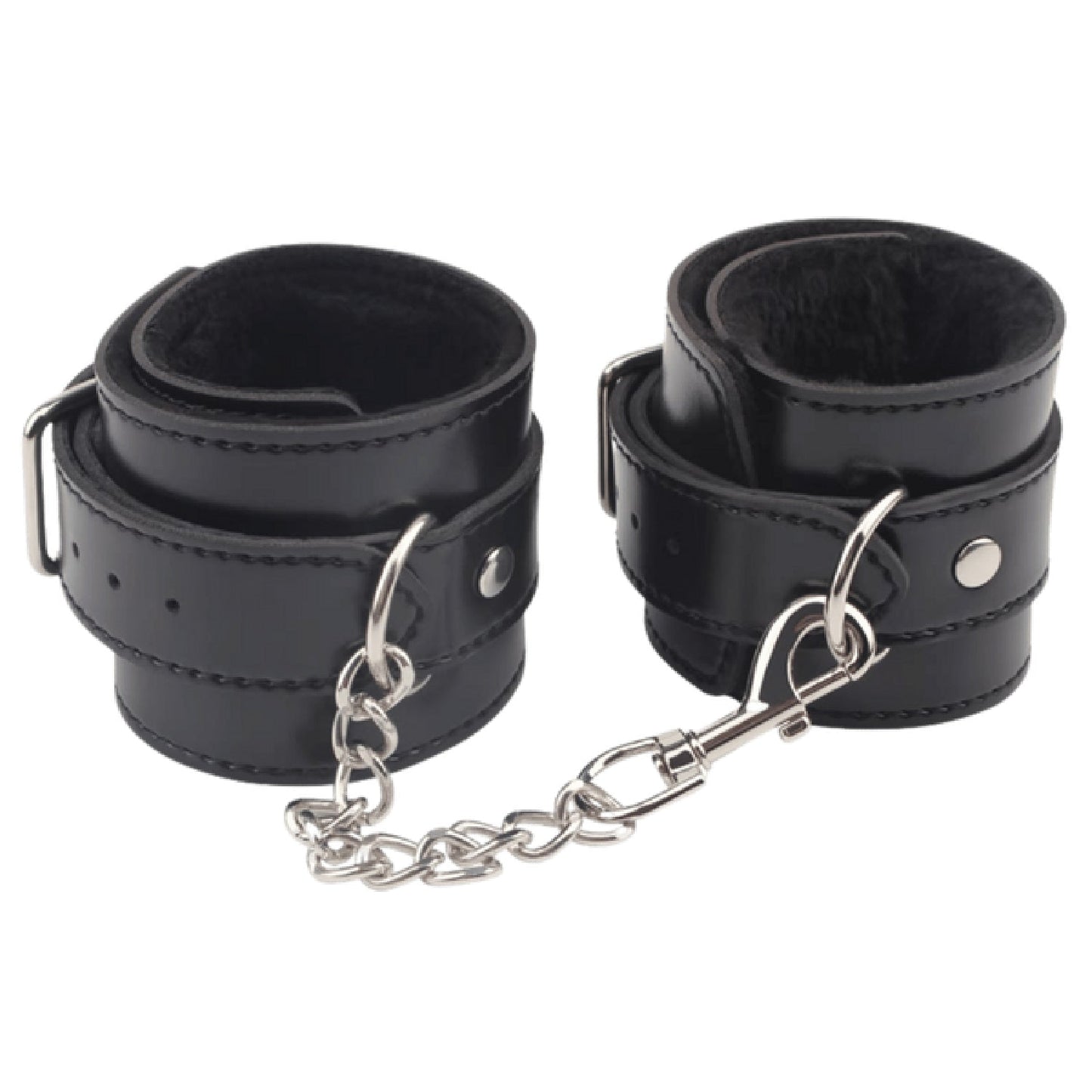 Obey Me Leather Ankle Cuffs (Black)