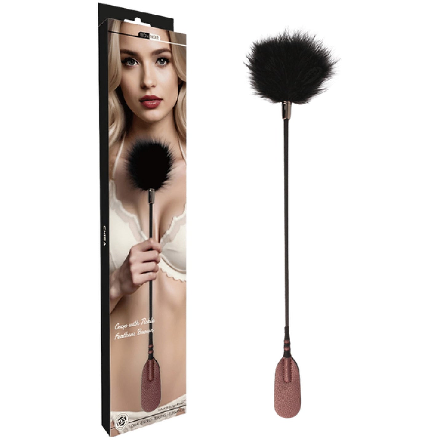 Crop with Tickle Feathers (Burgundy)