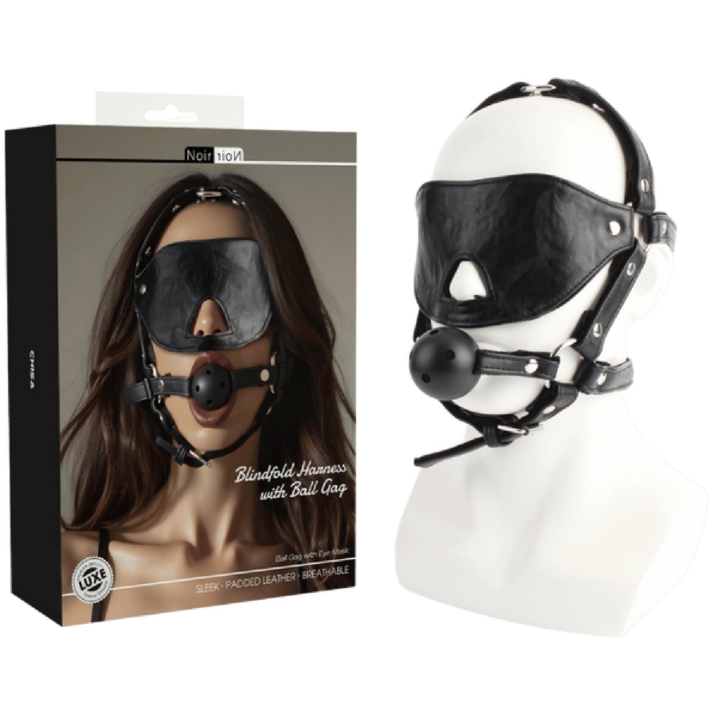 Blindfold Harness with Ball Gag