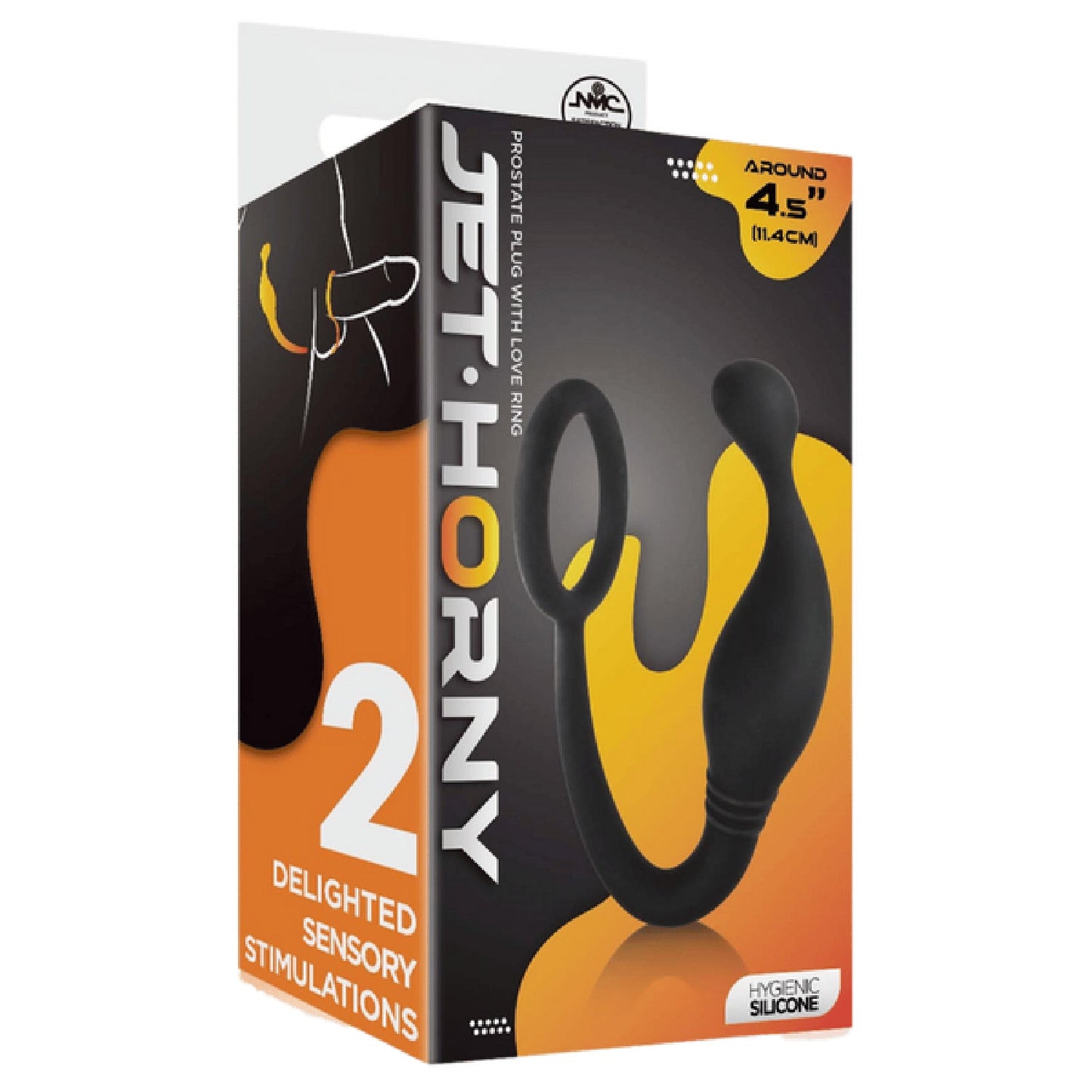 Prostate Plug with Love Ring - 4.5" (Black)