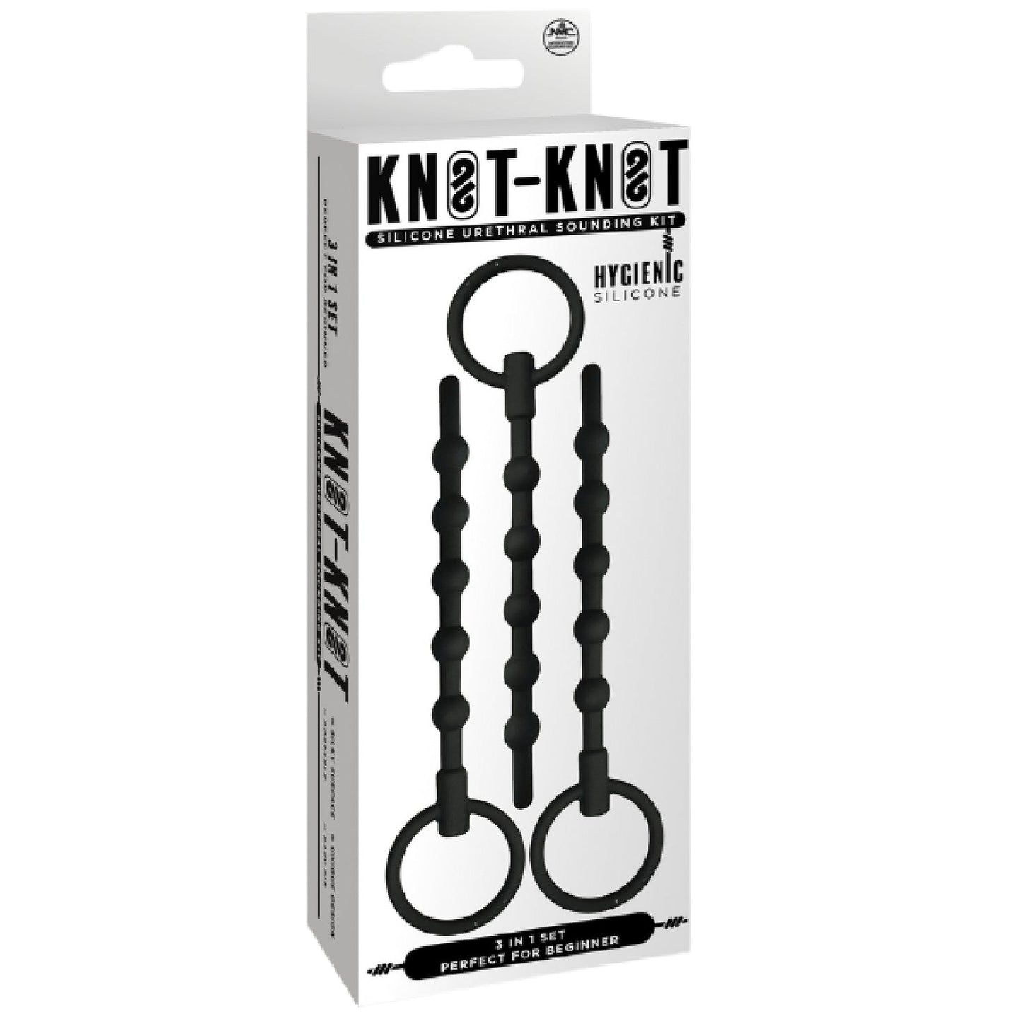 Silicone Urethal Sounding Kit - Ribbed (Black)