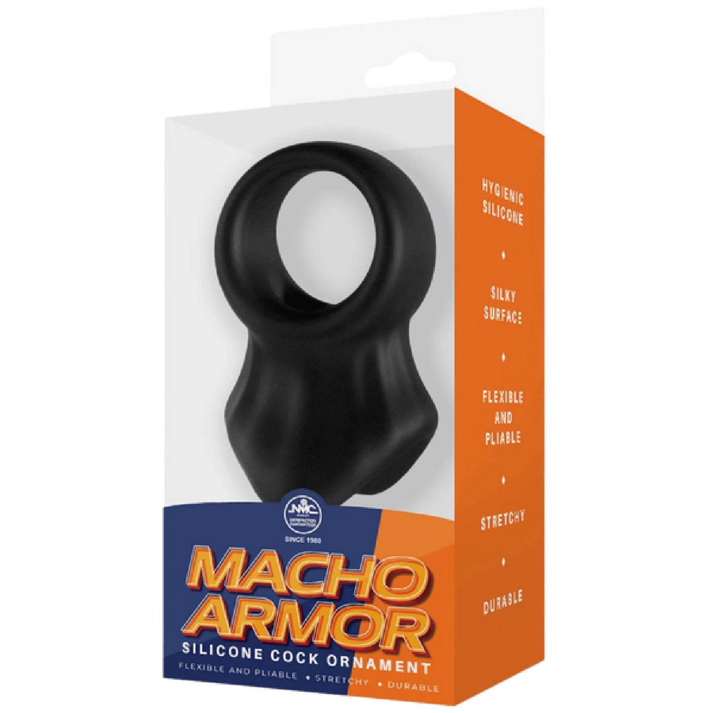 Silicone Cock and Ball Ring - (Black)