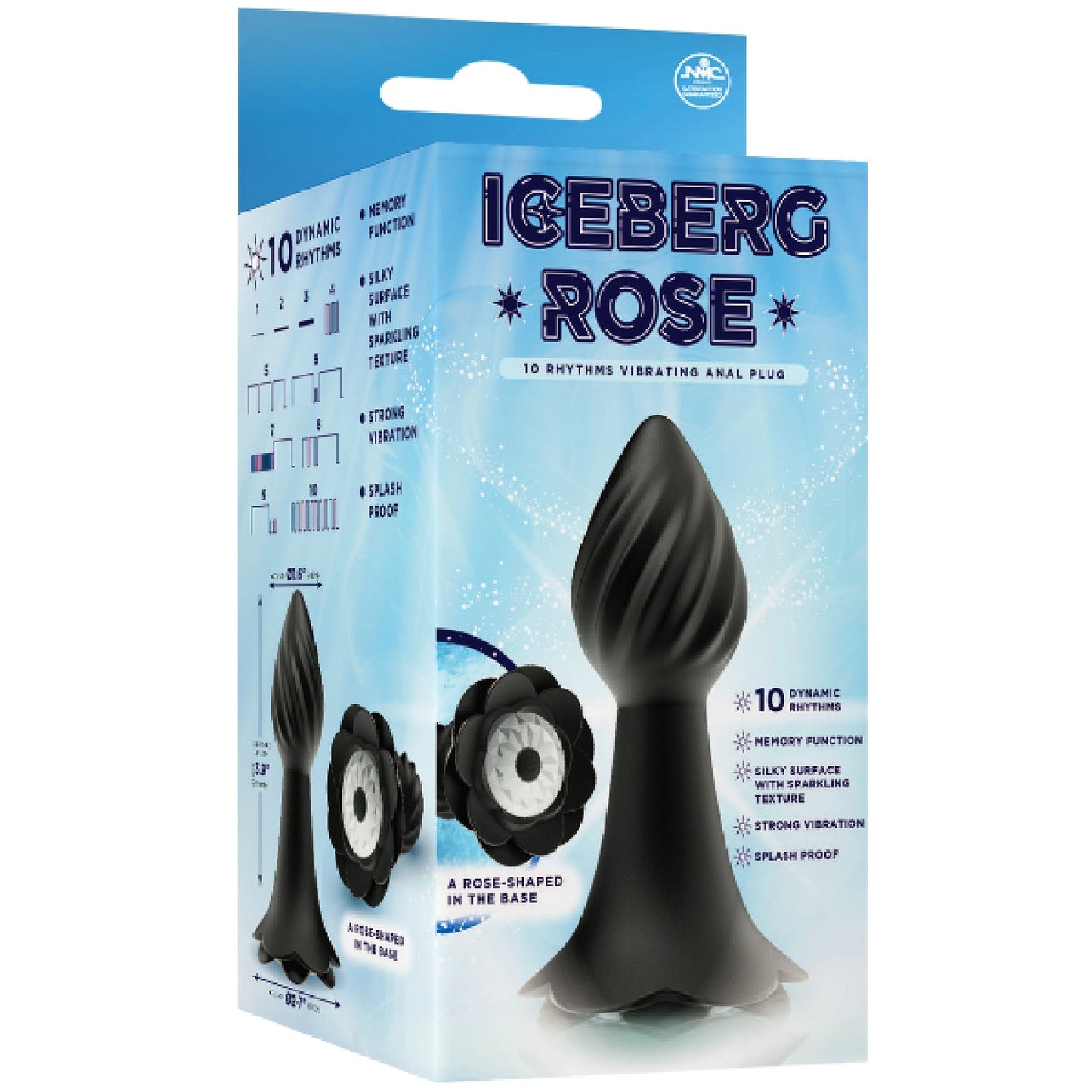 10 Rhythms Vibrating Anal Plug (Grey)