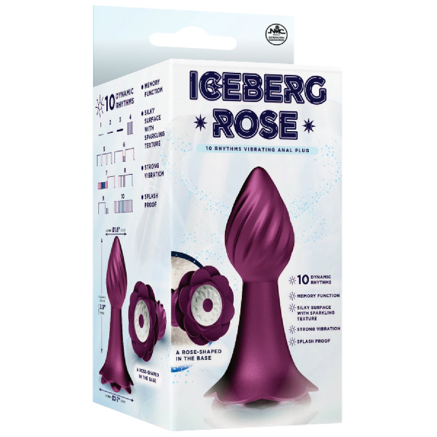 10 Rhythms Vibrating Anal Plug (Grey)