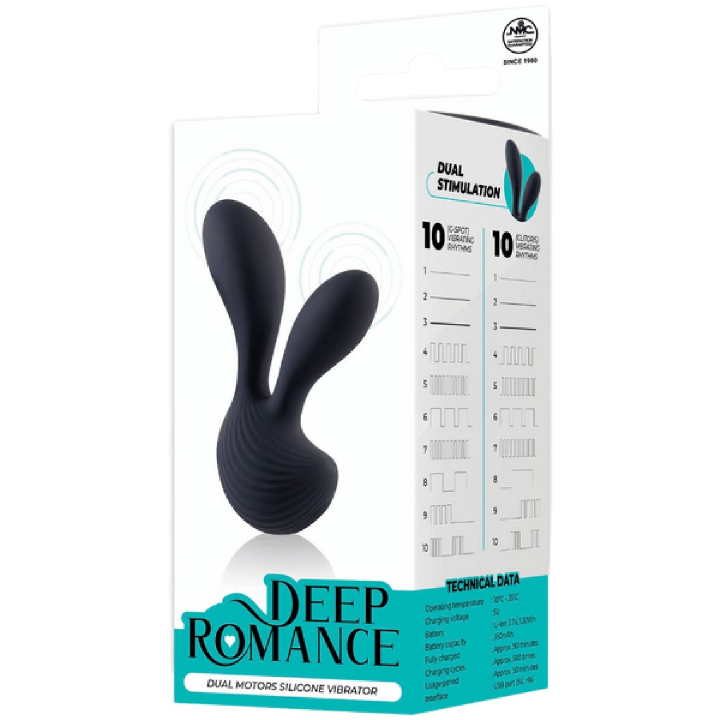 Dual Motors Silicone Vibrator (Black)