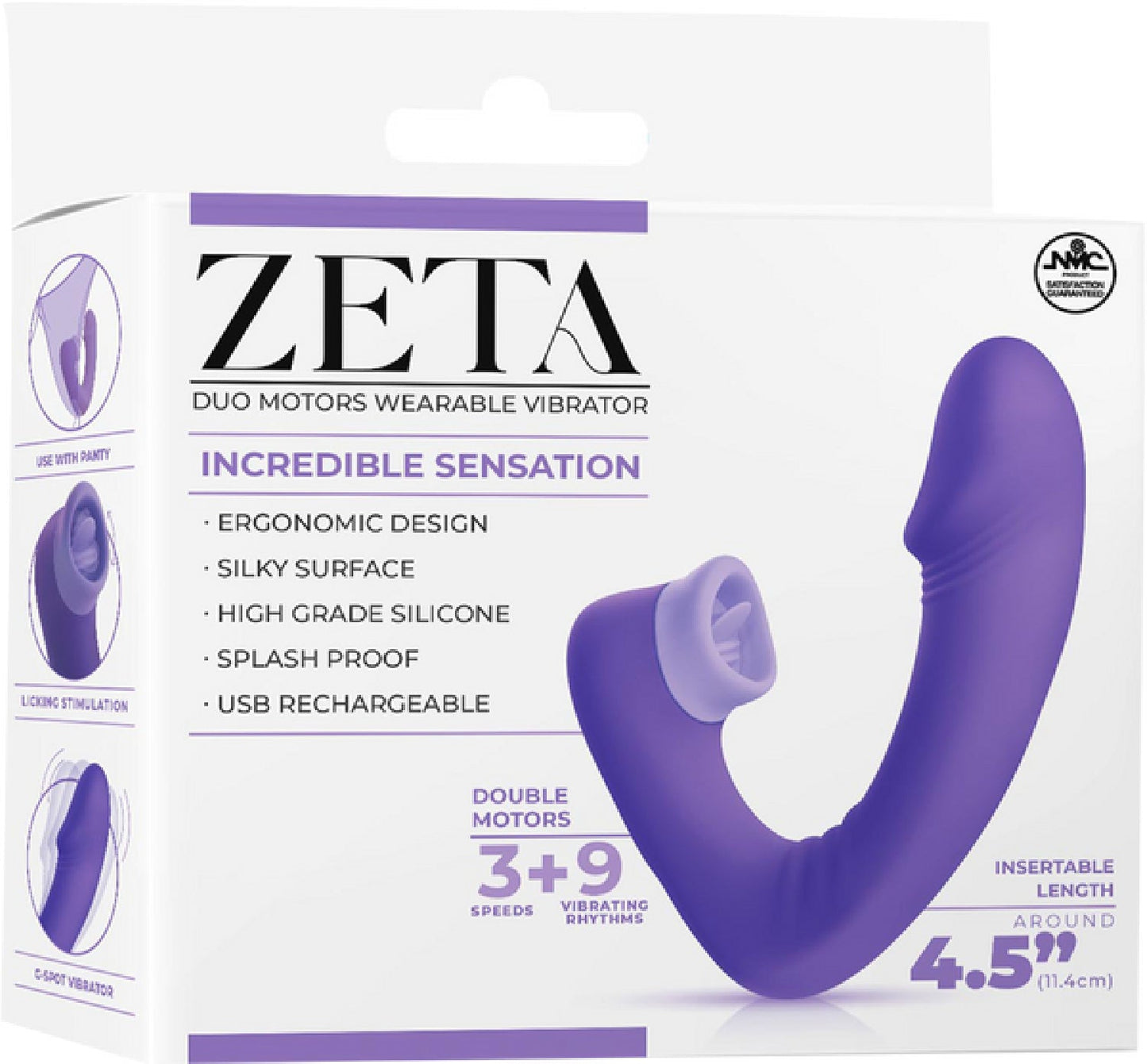 Dual Motor Wearable Vibrator (Purple)