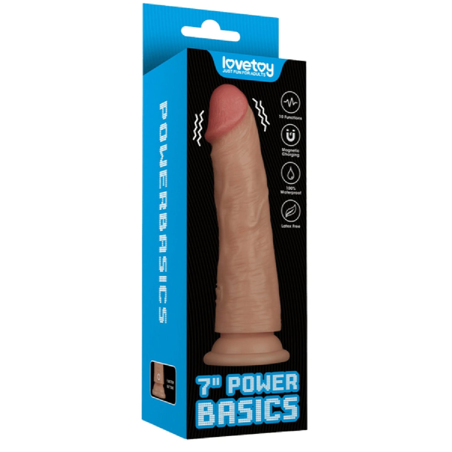 7'' Vibrating Power Basics Cock (Flesh)
