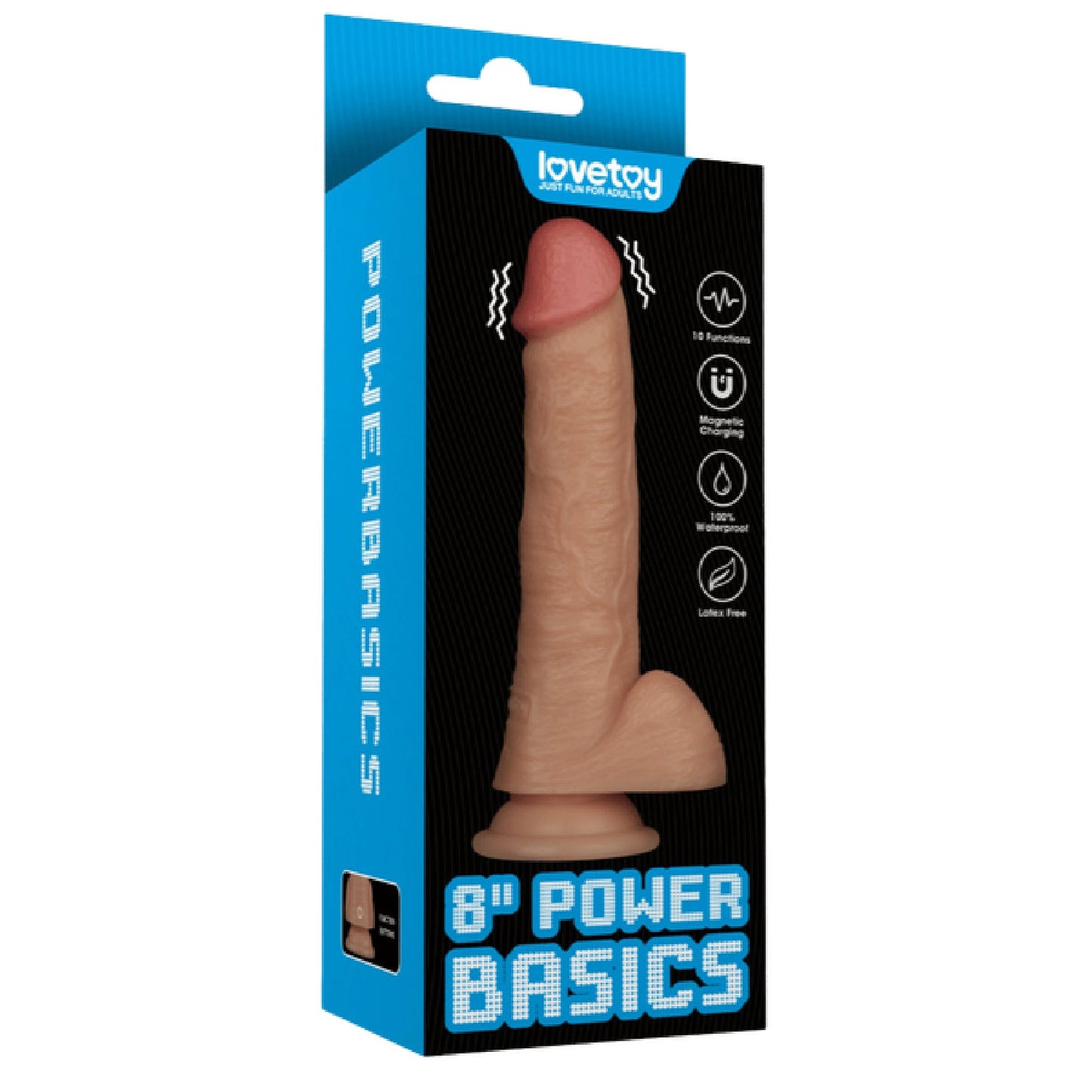 8'' Vibrating Power Basics Cock (Flesh)