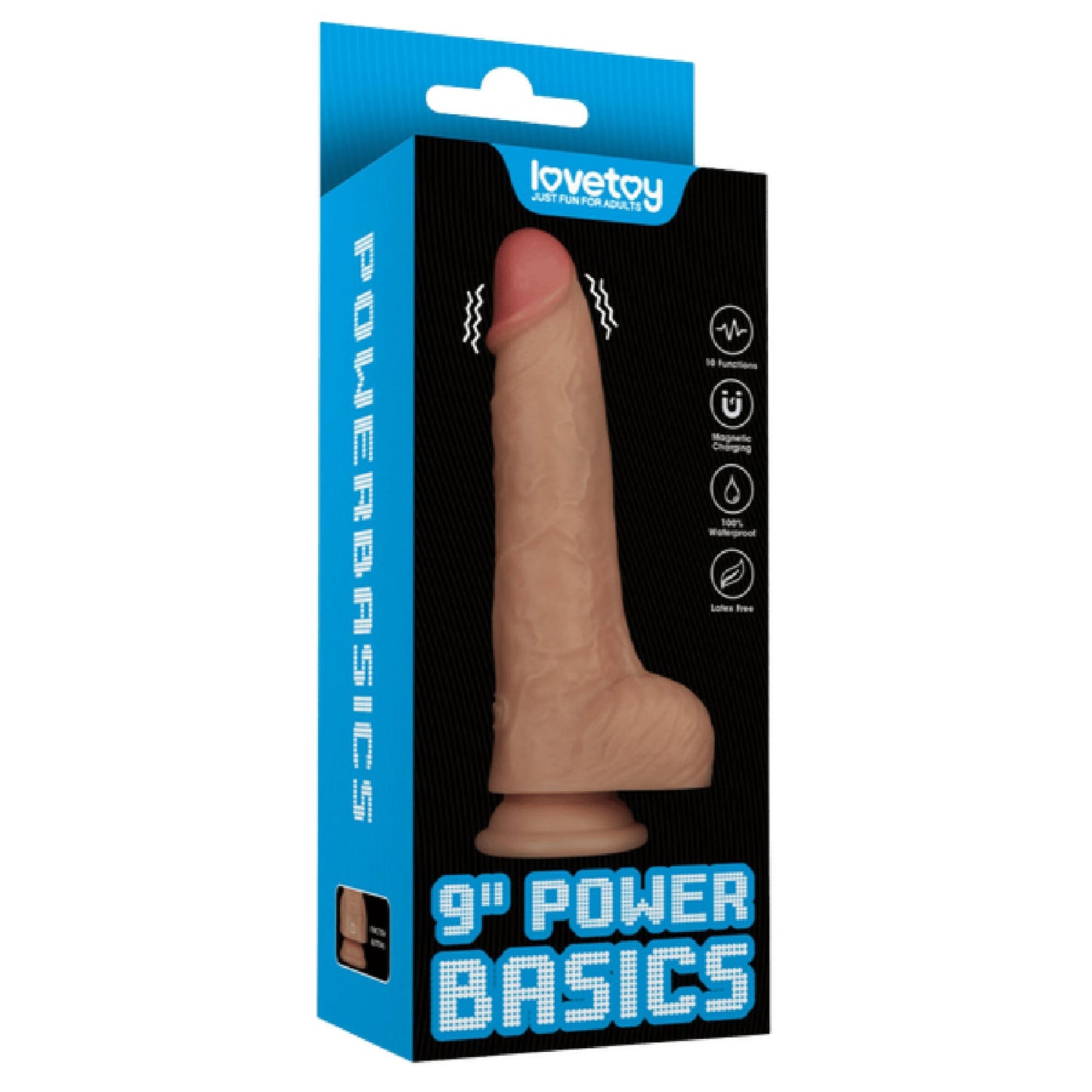 9'' Vibrating Power Basics Cock (Flesh)