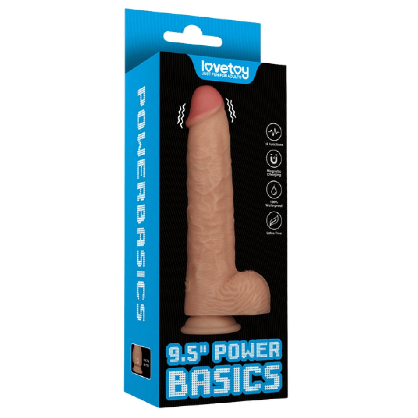 9.5'' Vibrating Power Basics Cock (Flesh)