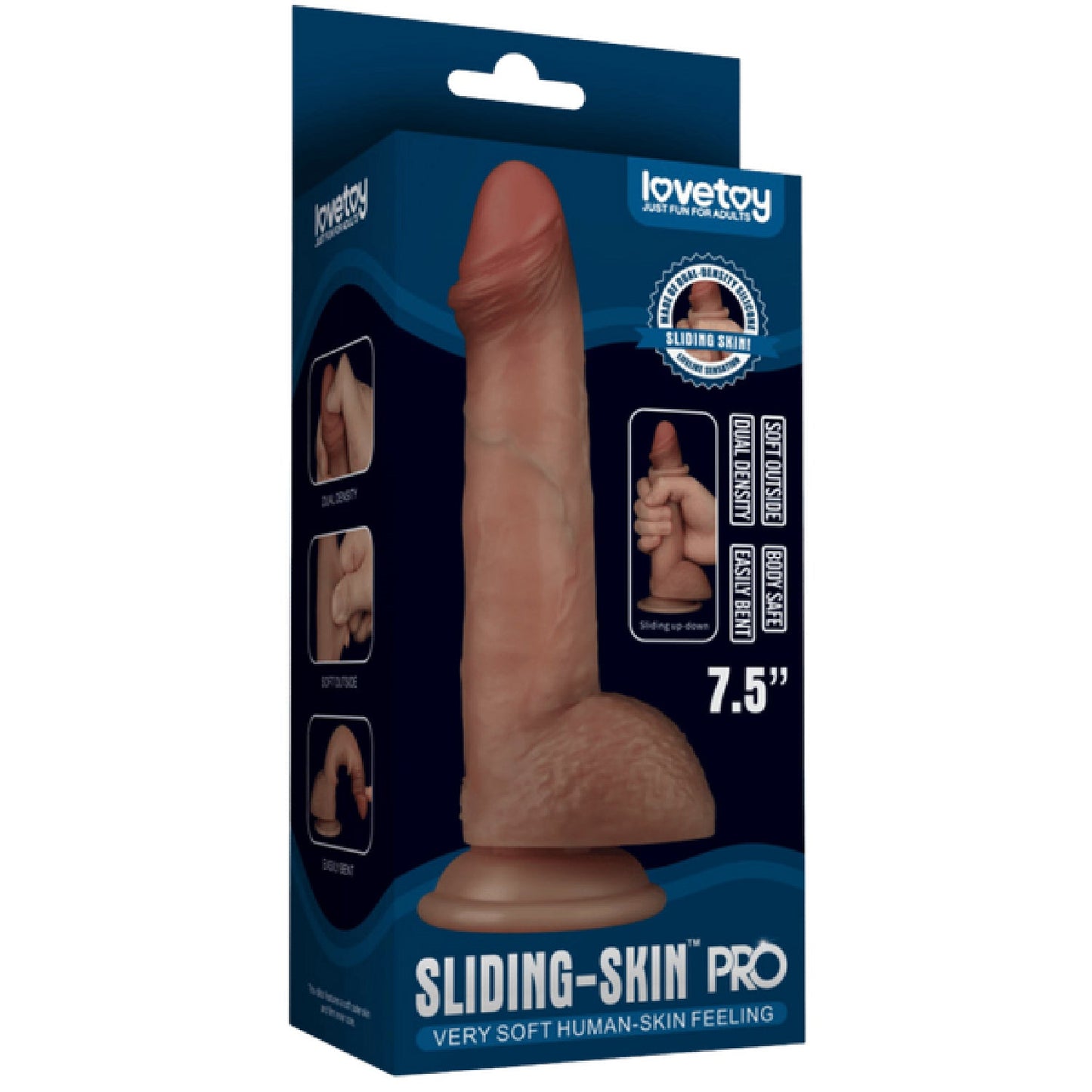 7.5'' Dual Layer Silicone Dong