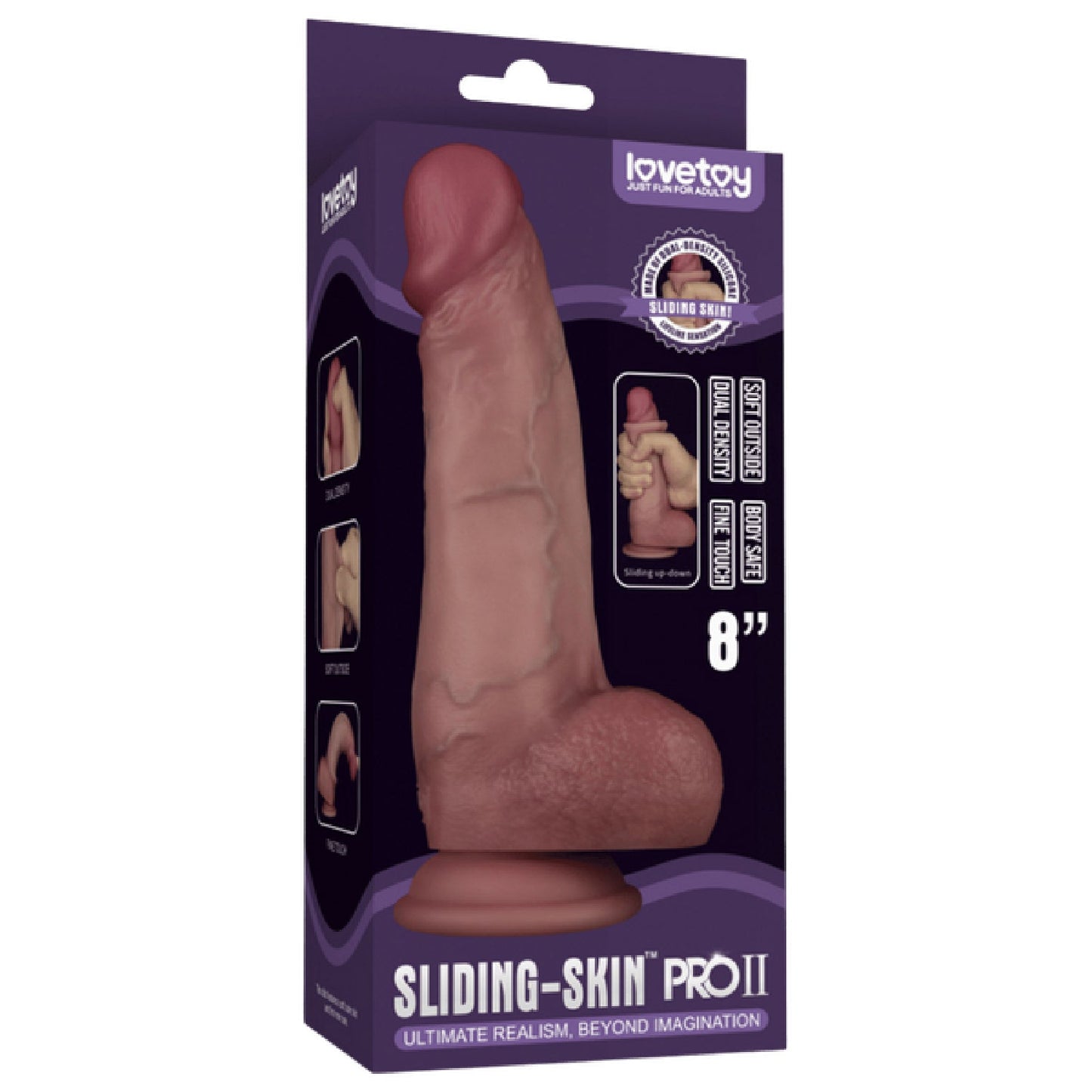 8'' Dual Layer Silicone Dong