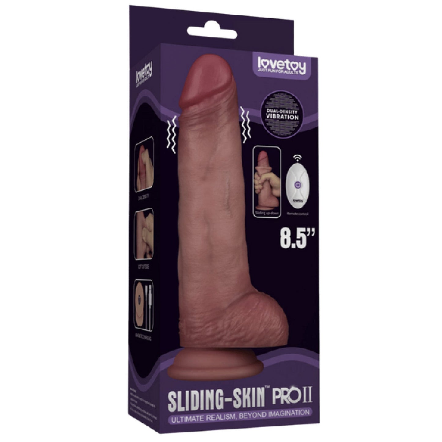 8.5" Vibrating Silicone Dong (Remote)