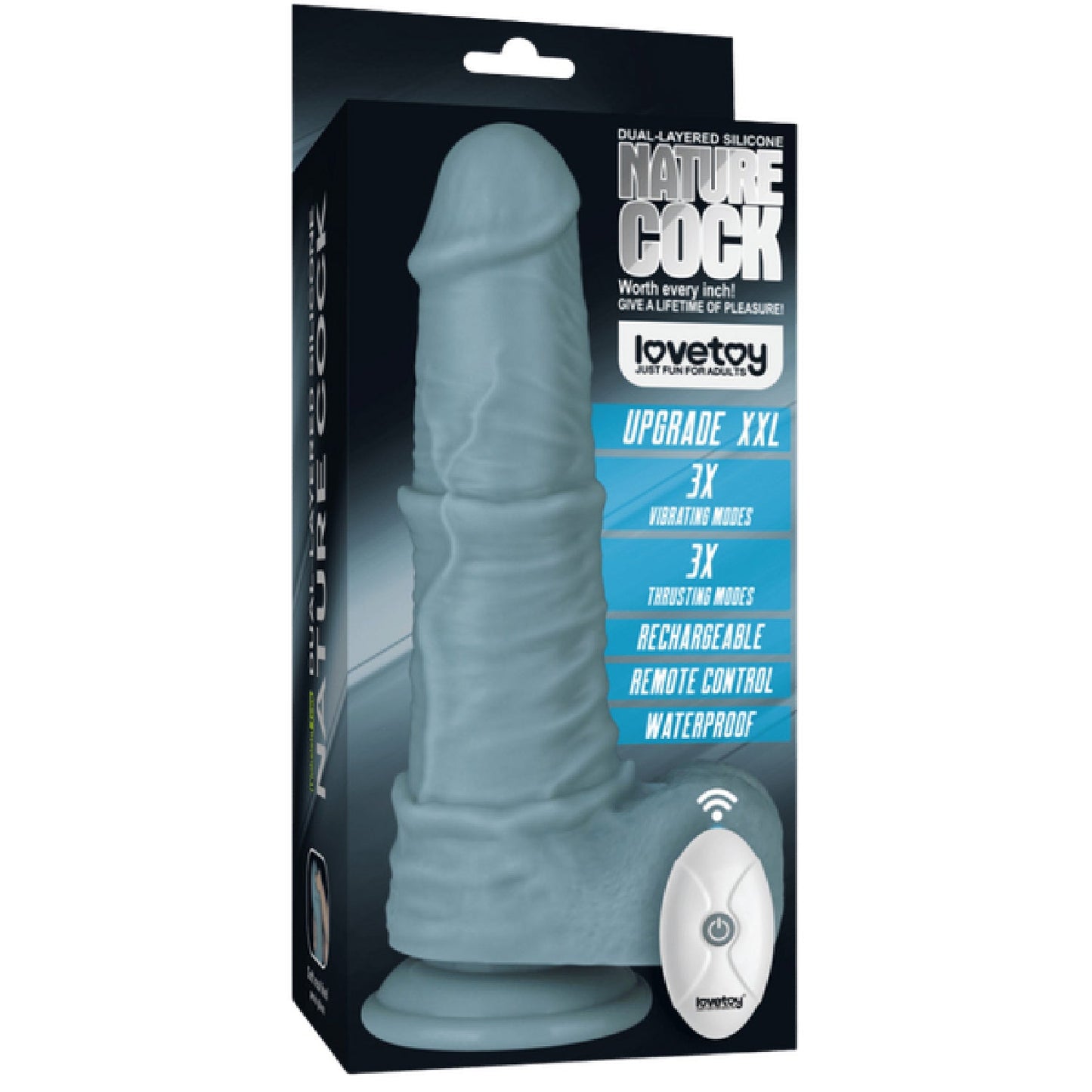 11'' Rechargeable Thrusting and Vibrating Silicone Dildo (Remote)