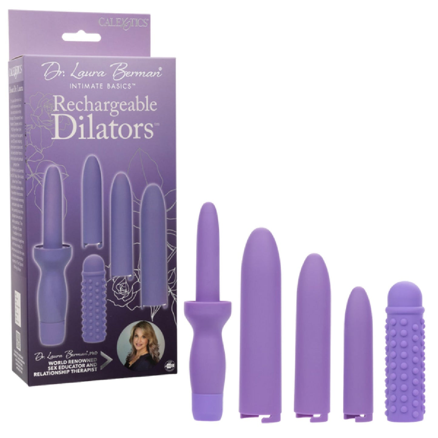 Rechargeable Dilators Set of 4 Locking Sizes Plus Sleeve