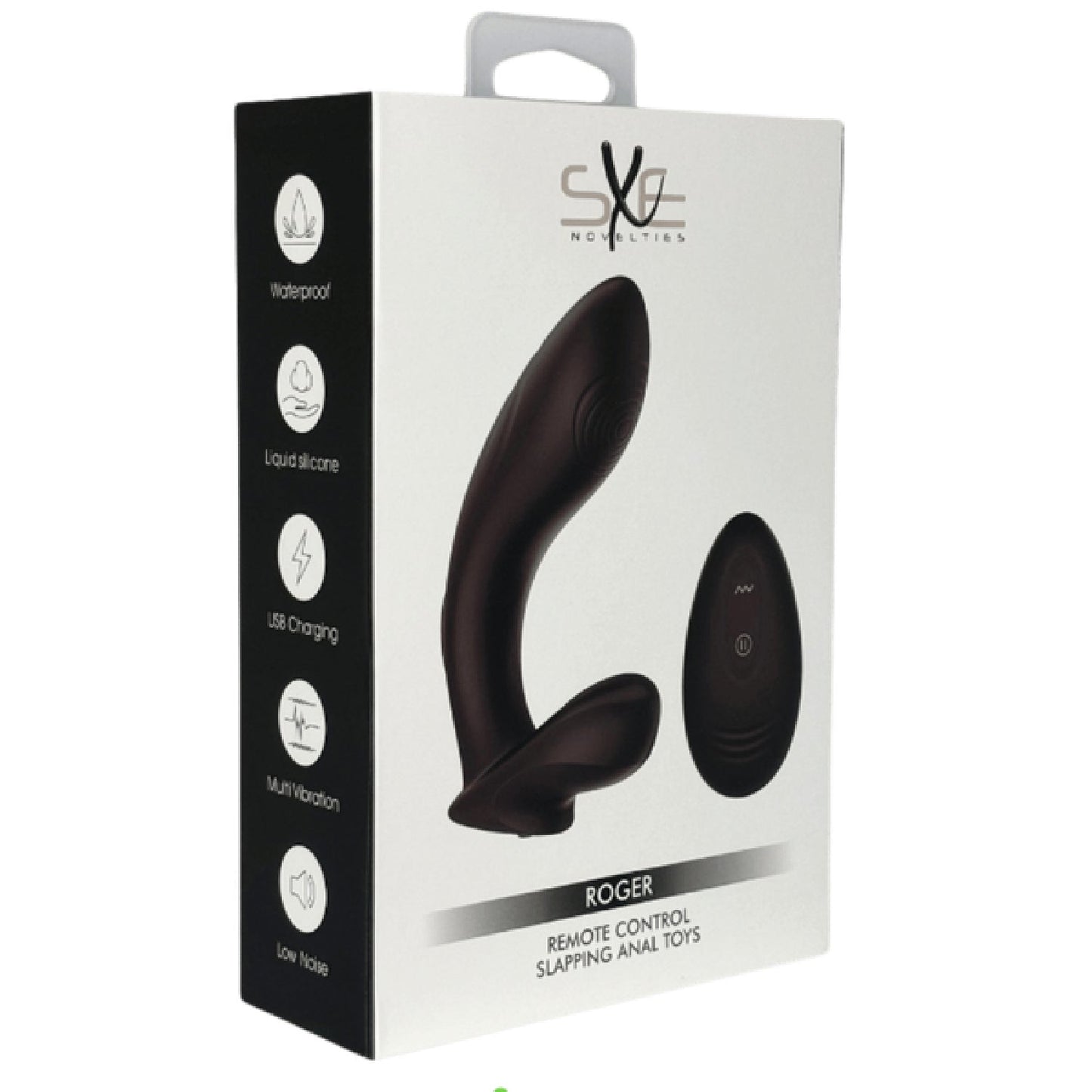 Roger - Remote Control Slapping Anal Toy (Black)