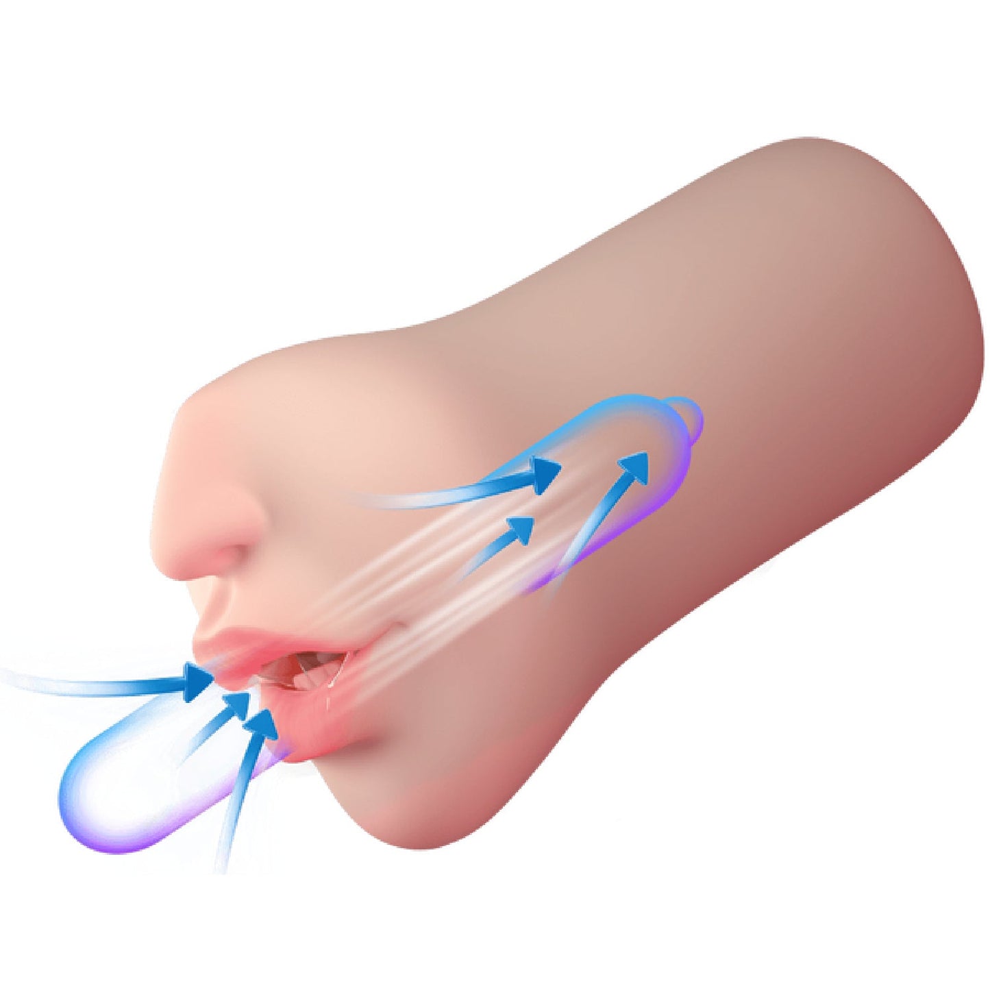 Suction Kiss - Sucking and Vibrating Mouth (Flesh)