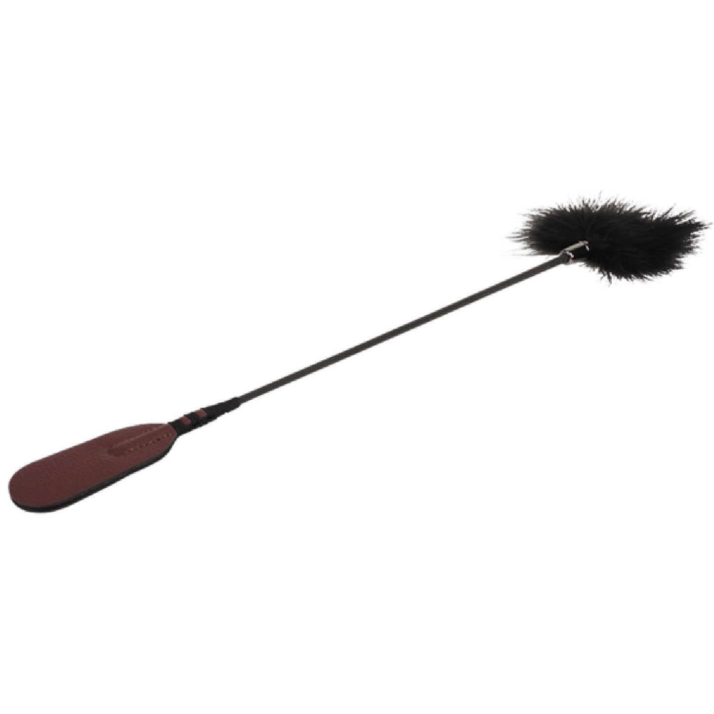 Crop with Tickle Feathers (Burgundy)