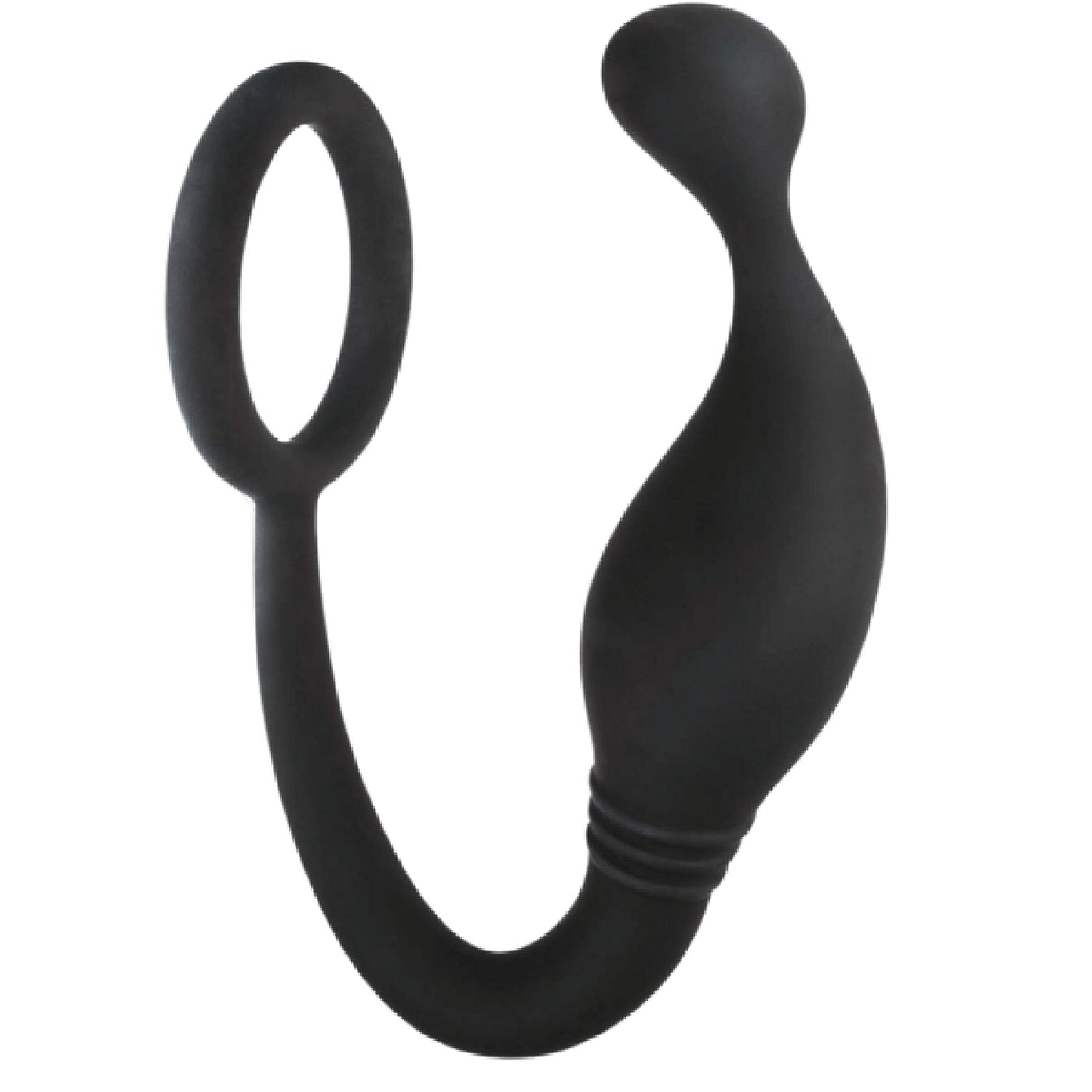 Prostate Plug with Love Ring - 4.5" (Black)