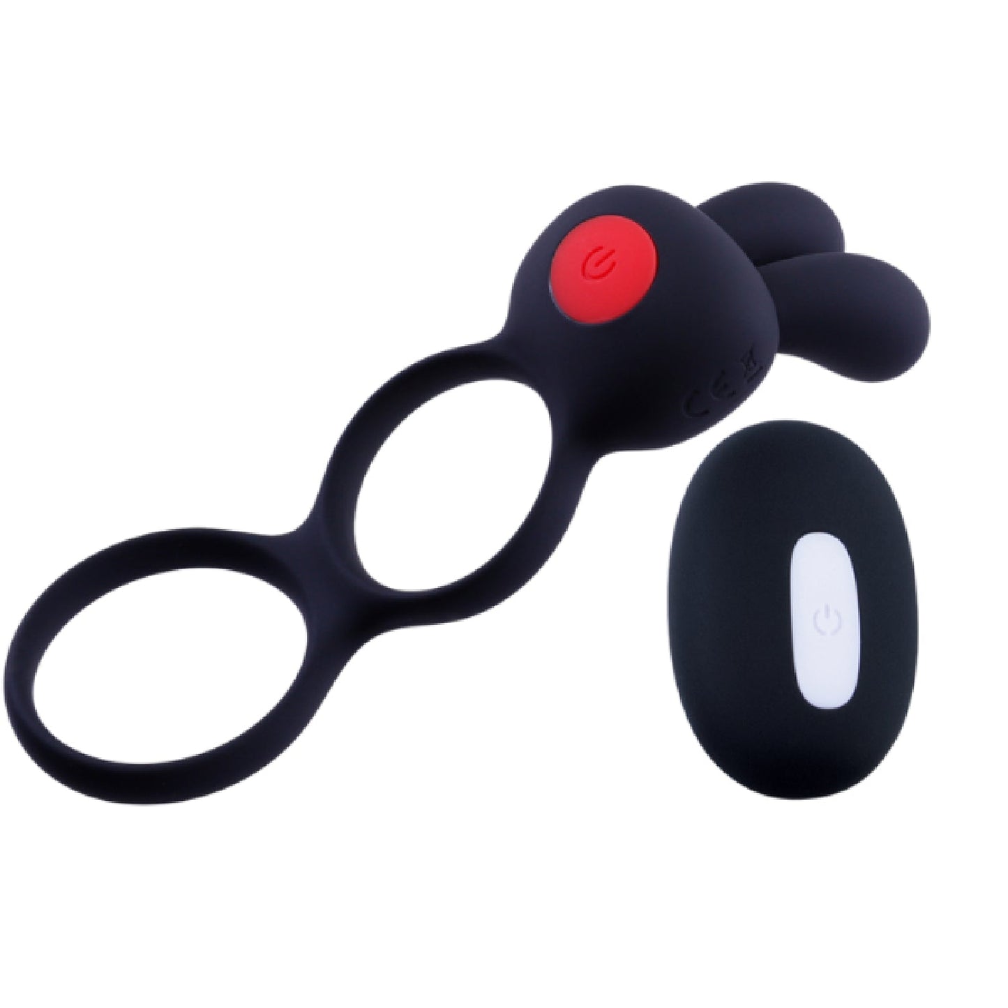 Cock and Scrotal Ornament with Clit Stimulator (Black)