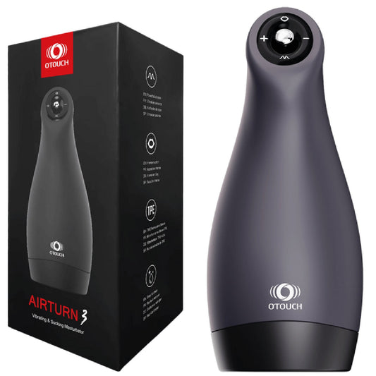 AIRTURN 3 - Sucking and Vibrating Male Masturbator with Heating