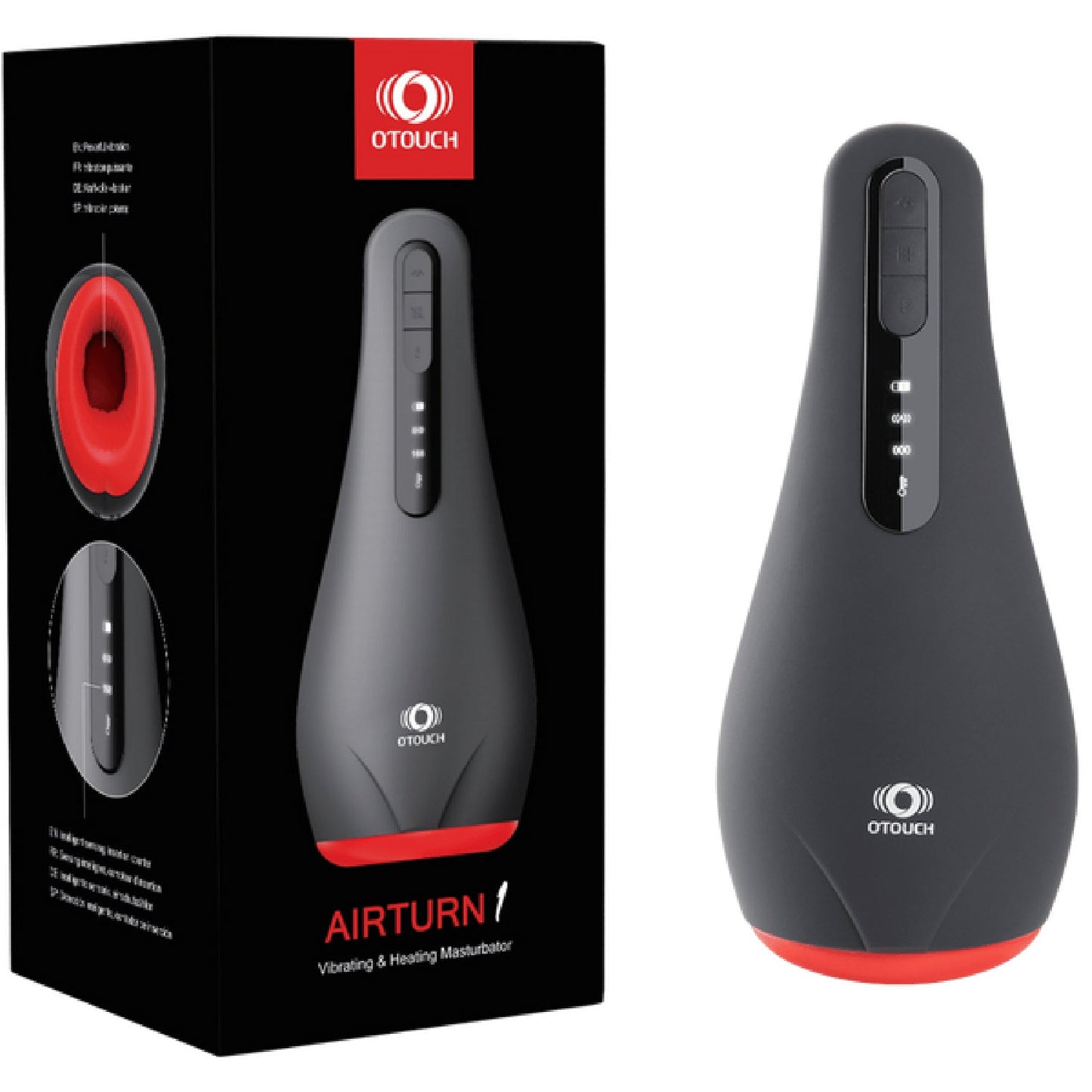 AIRTURN 1 - Masturbator 7 Vibration Modes OLED Display with Stroke Counter