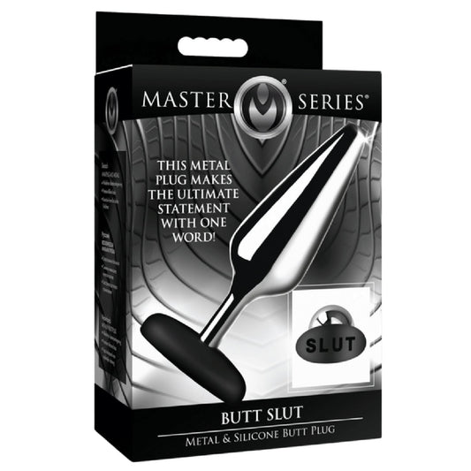 Butt Slut Metal and Silicone Butt Plug