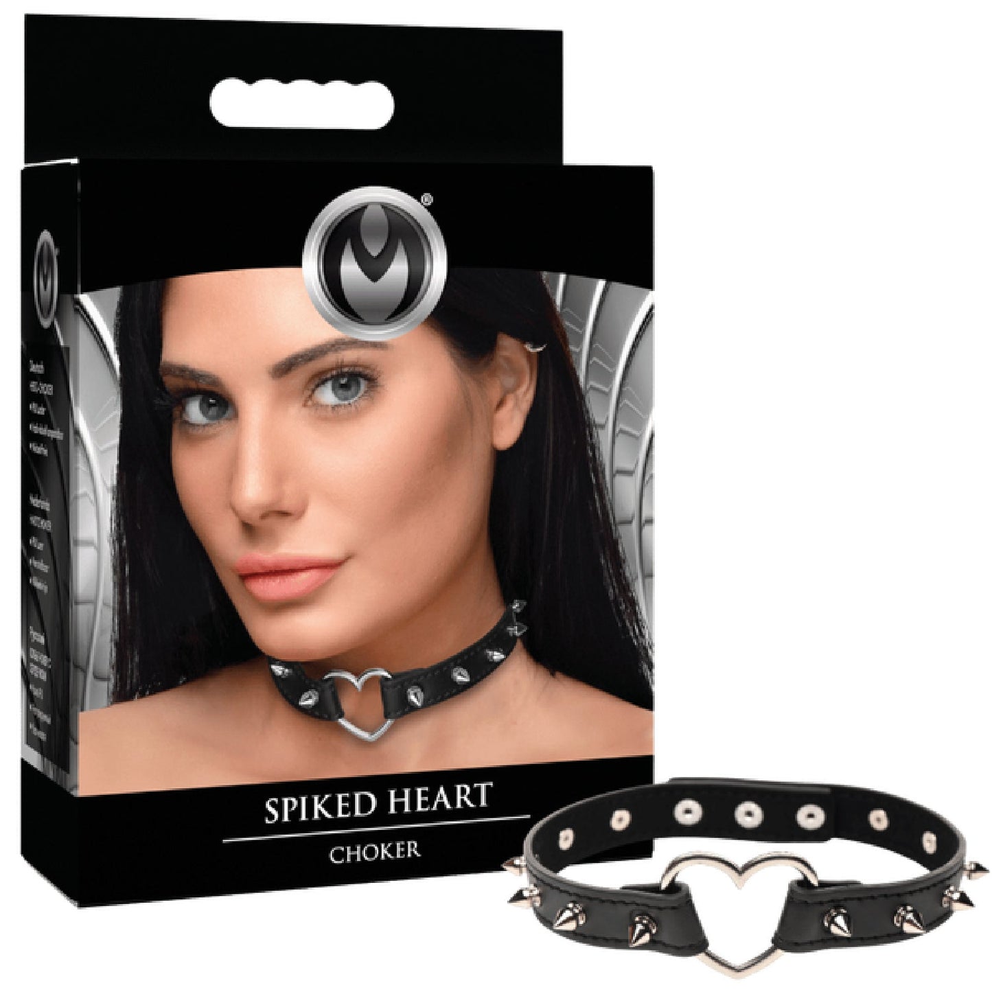Spiked Heart Choker (Black)