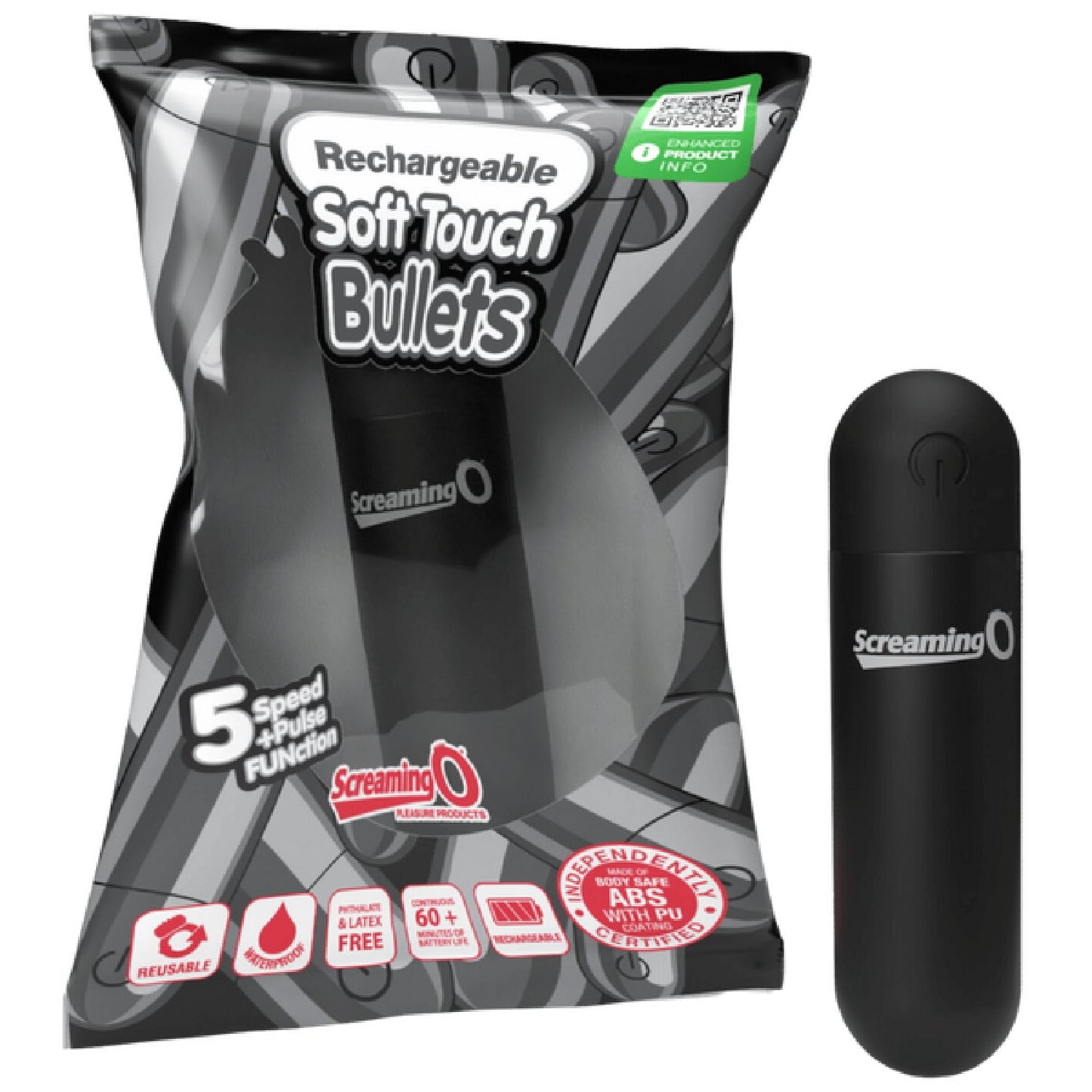 Rechargeable Soft Touch Bullet (Black)