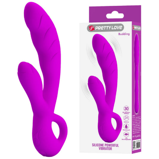 Silicone Powerful Vibrator - Budding (Purple)
