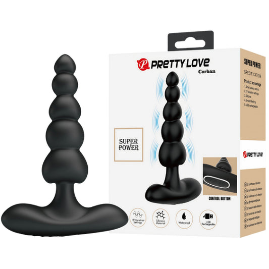 Corban - Rechargeable Butt Plug (Black)