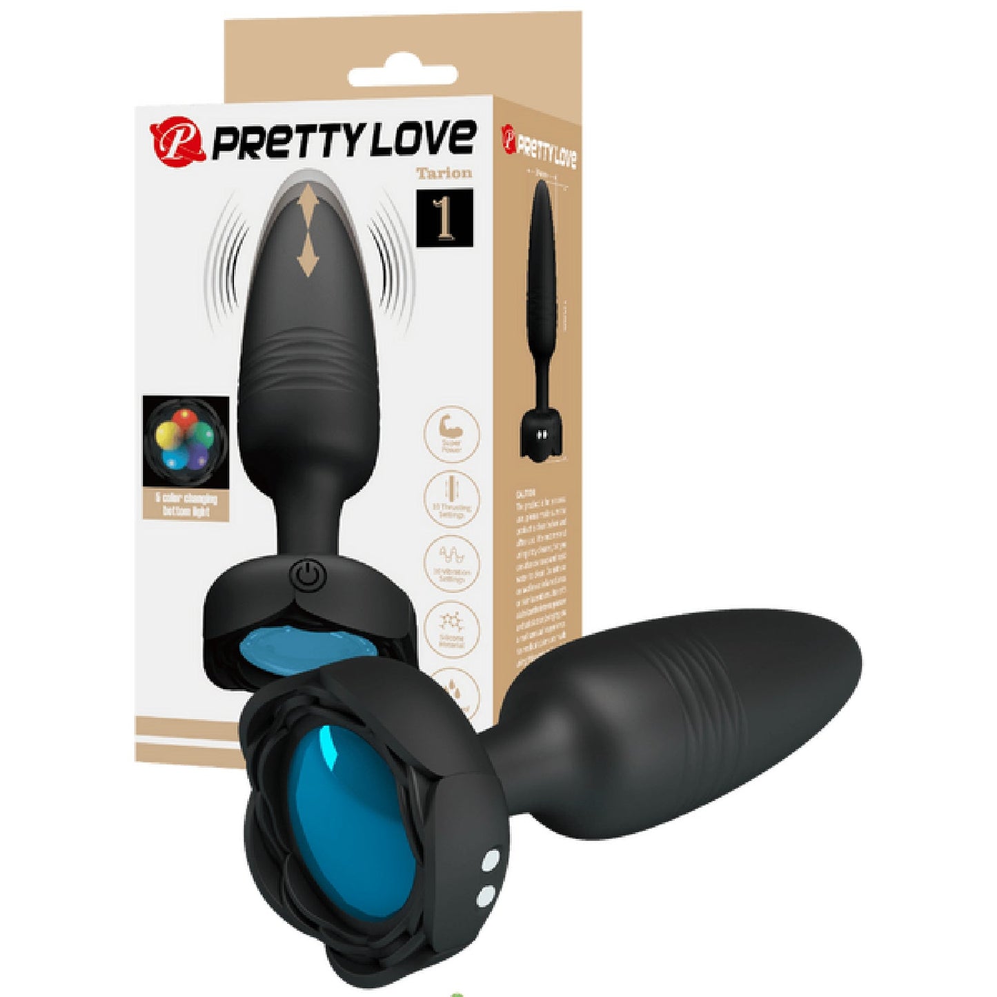 Tarion - Light-Up Rechargeable Butt Plug (Black)
