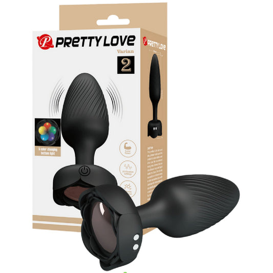 Varian - Light-Up Rechargeable Butt Plug (Black)