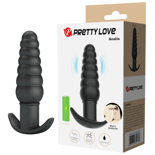 Silicone Butt Plug - Aeolis (Black)