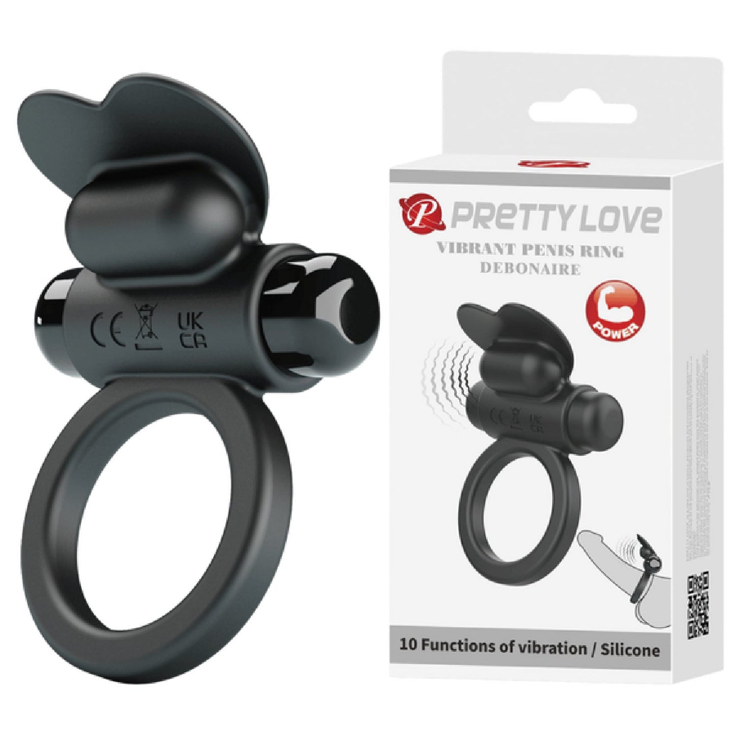 Vibrant Penis Ring - Debonaire (Black)