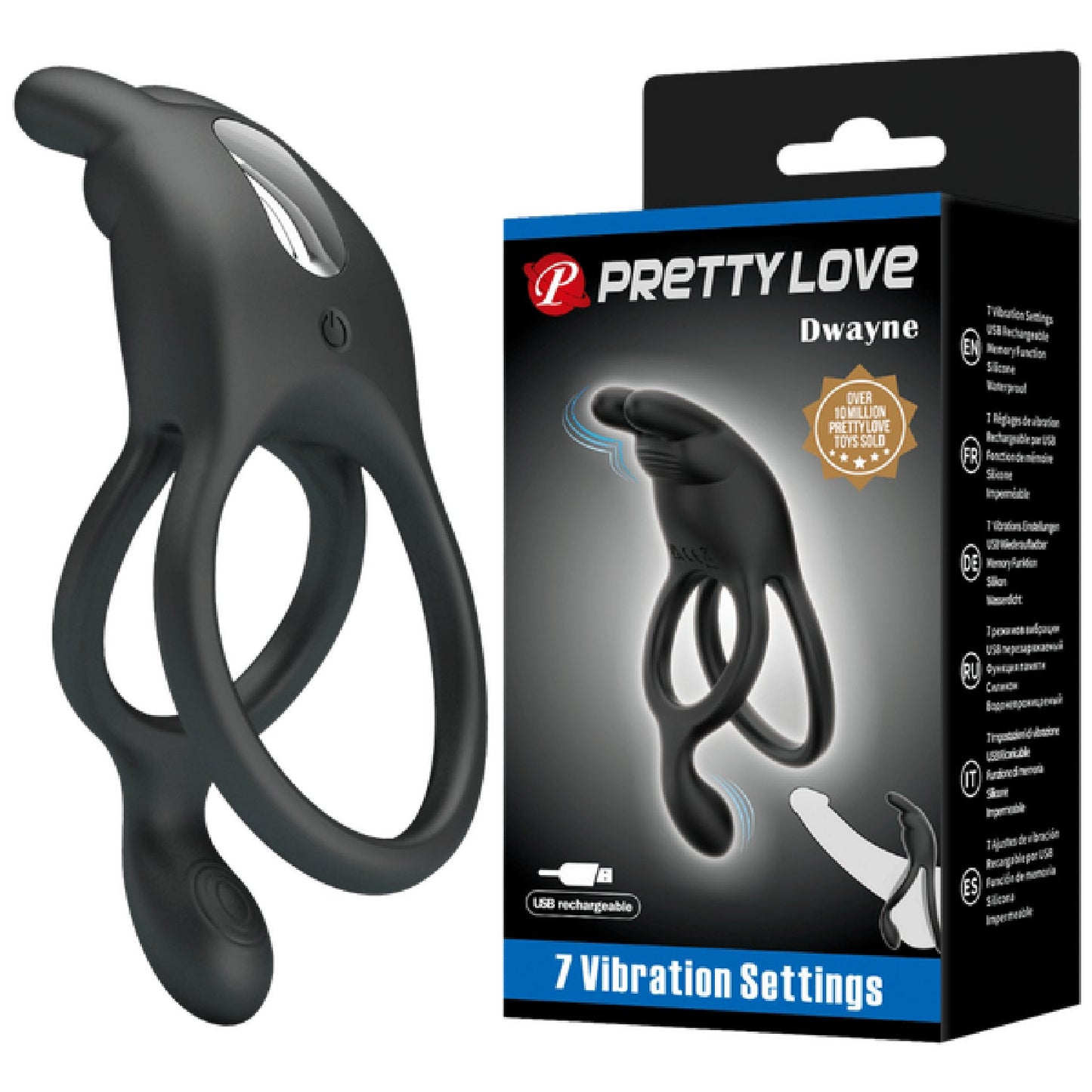 Rechargeable Seth Cockring (Black)