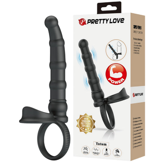 Tatum - Cockring with Anal Probe (Black)