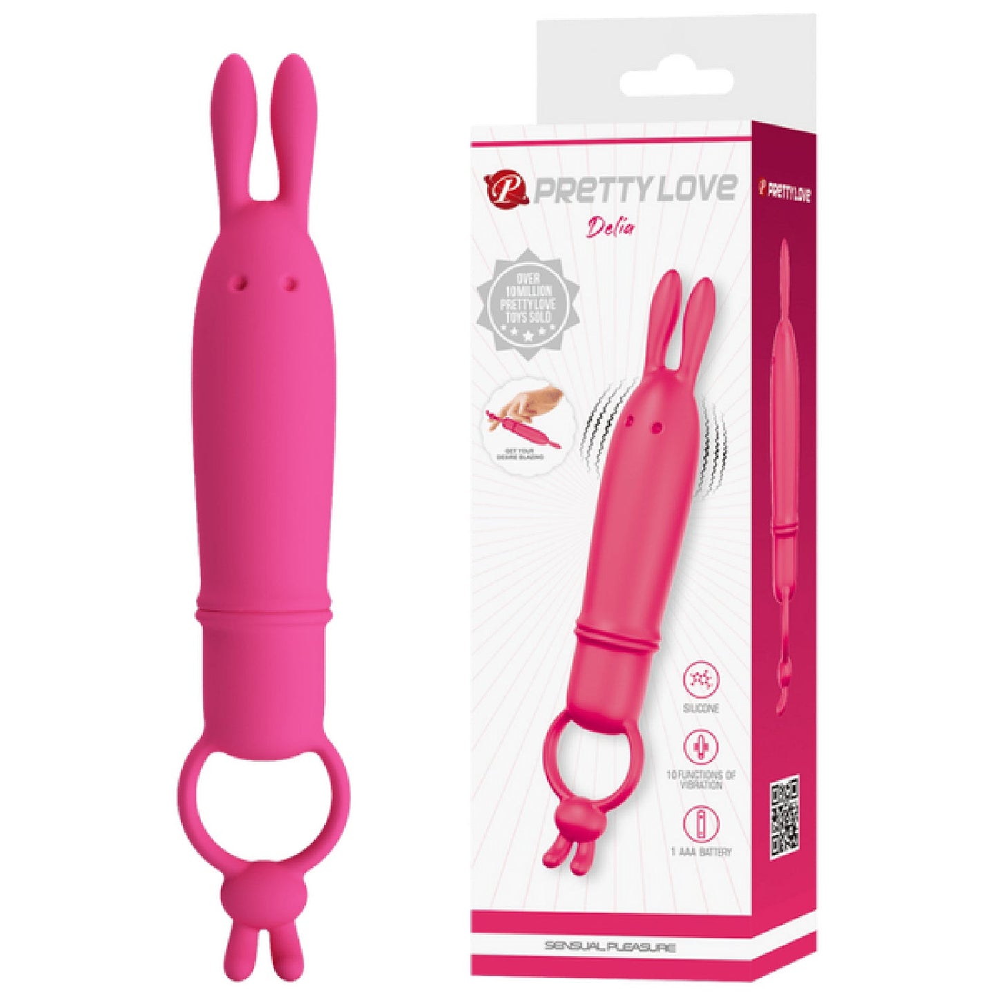 Bunny Finger Vibrator - Delia (Pink)