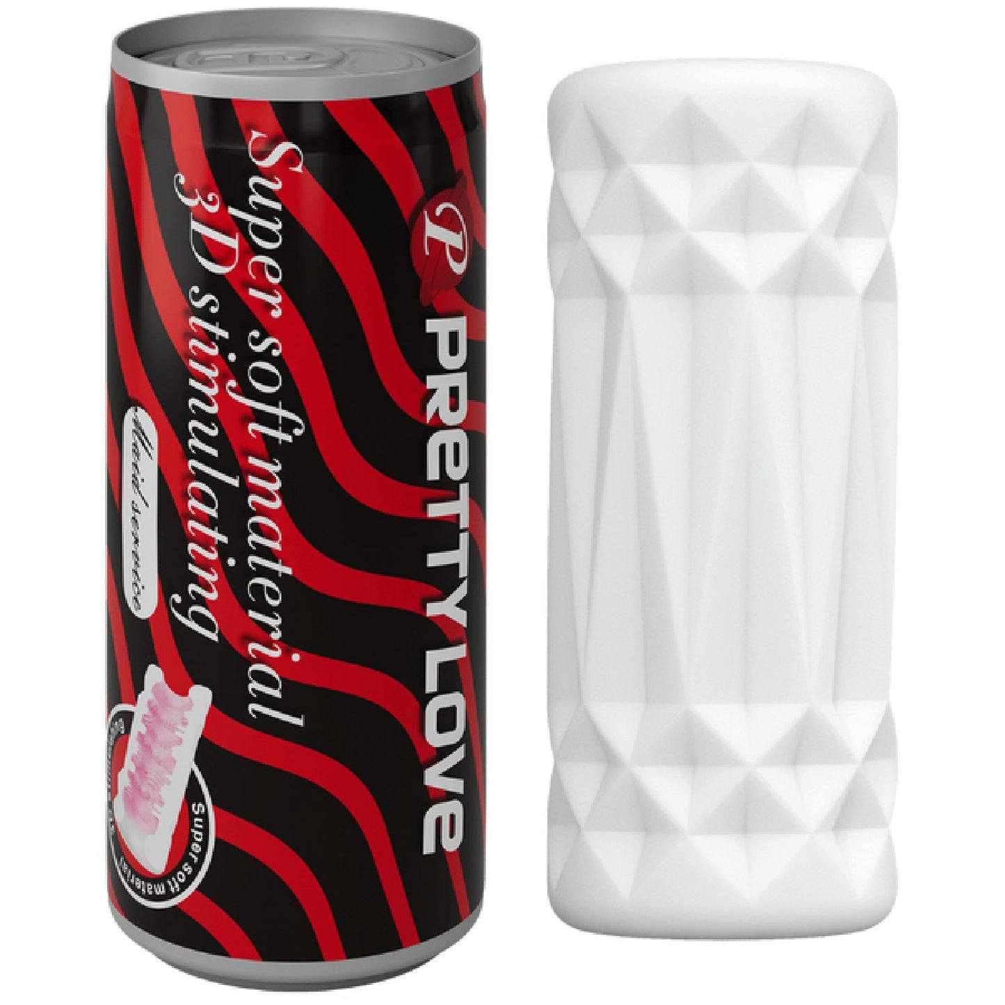 Super Soft  Can Masturbator (Black/Red)