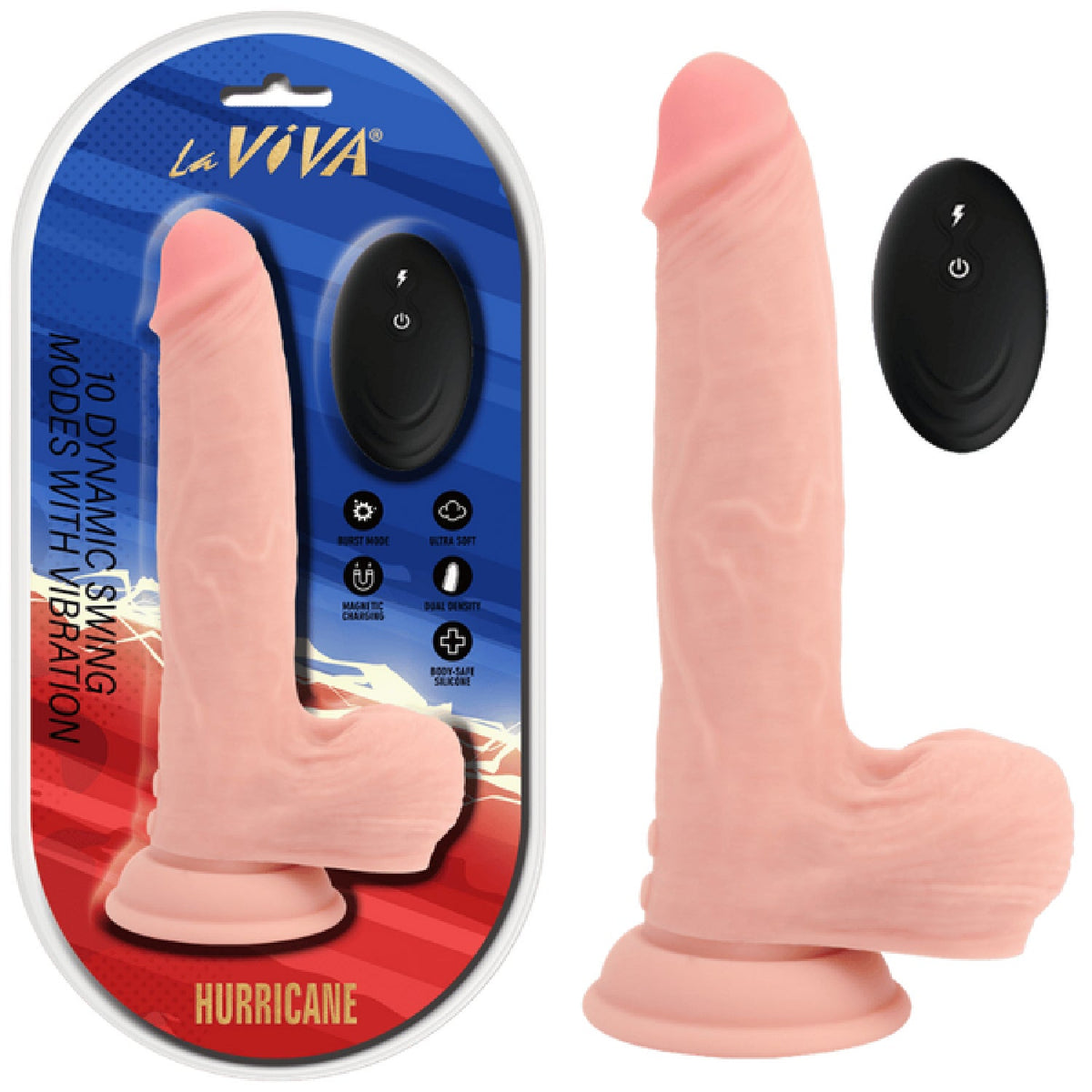 Hurricane ??? 8.5" Remote Control Dong (Flesh)