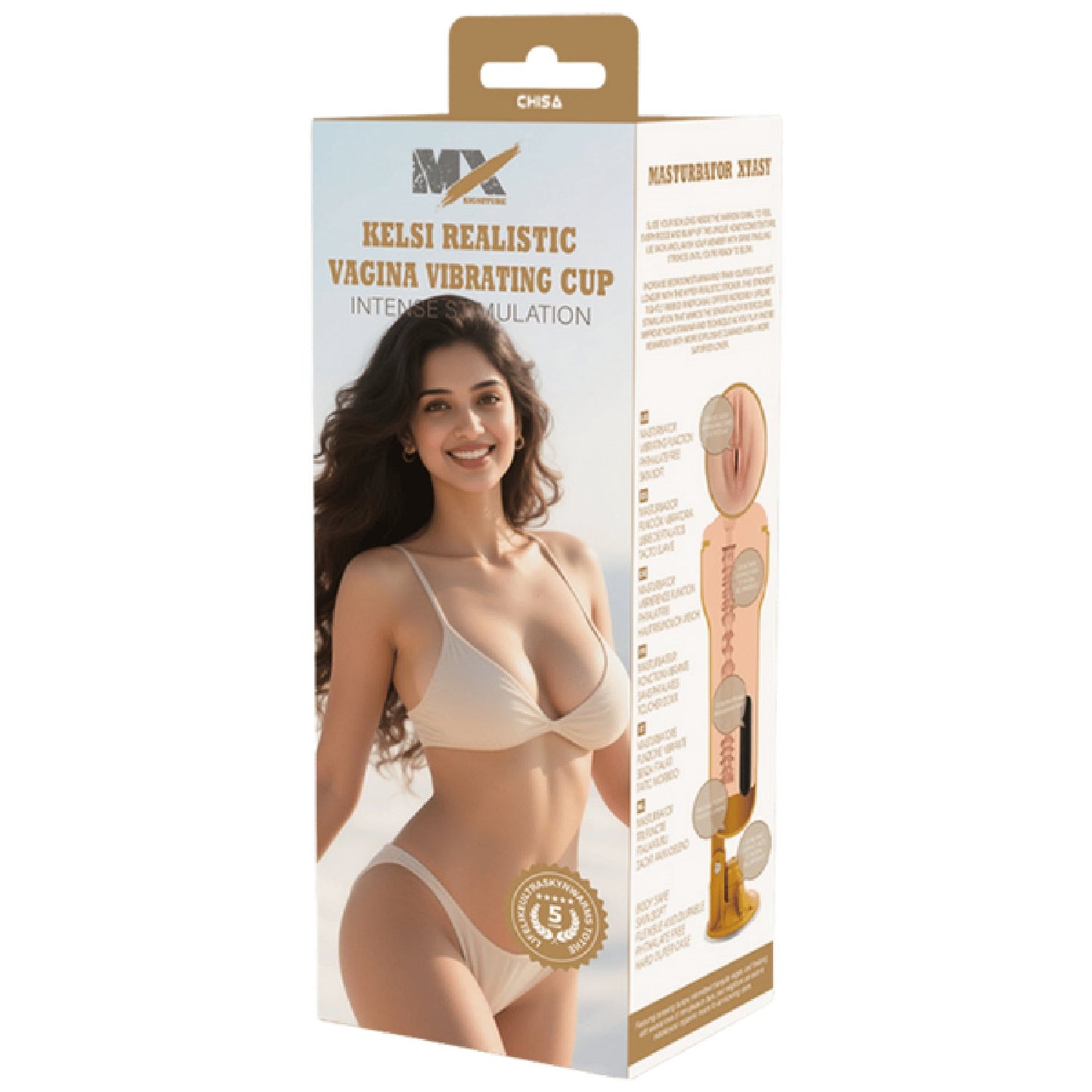 Kelsi Realistic Vagina Vibrating Cup