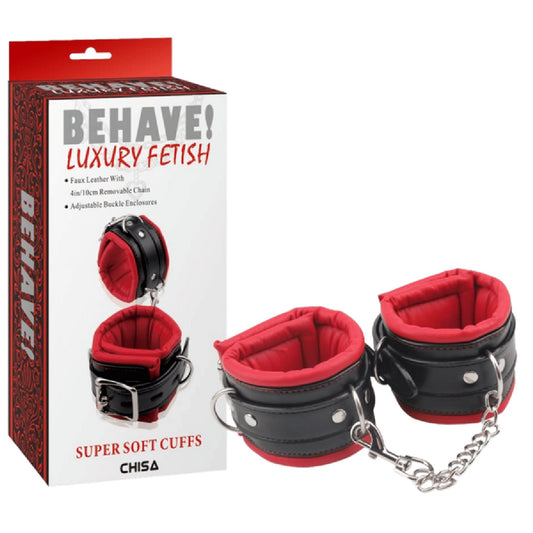 Super Soft Ankle Cuffs (Red/Black)
