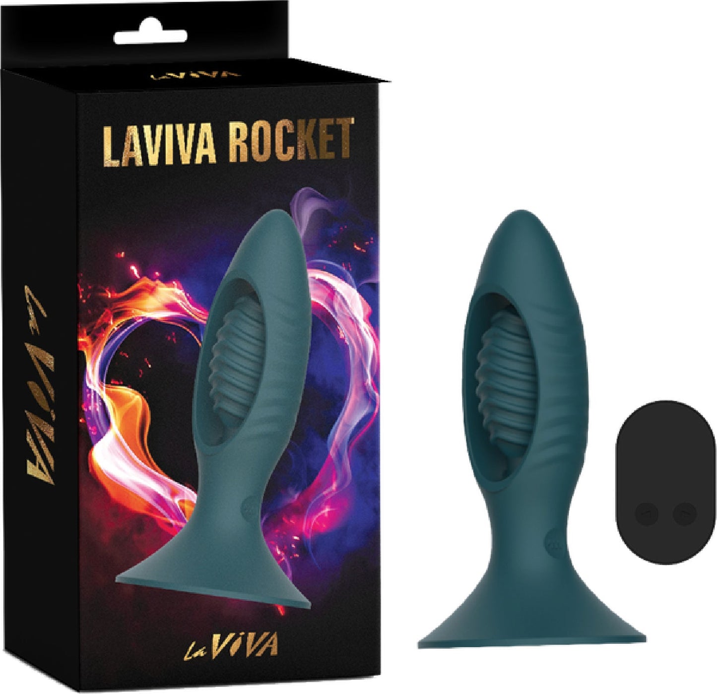 Rocket Butt Plug With Remote Control (Teal)
